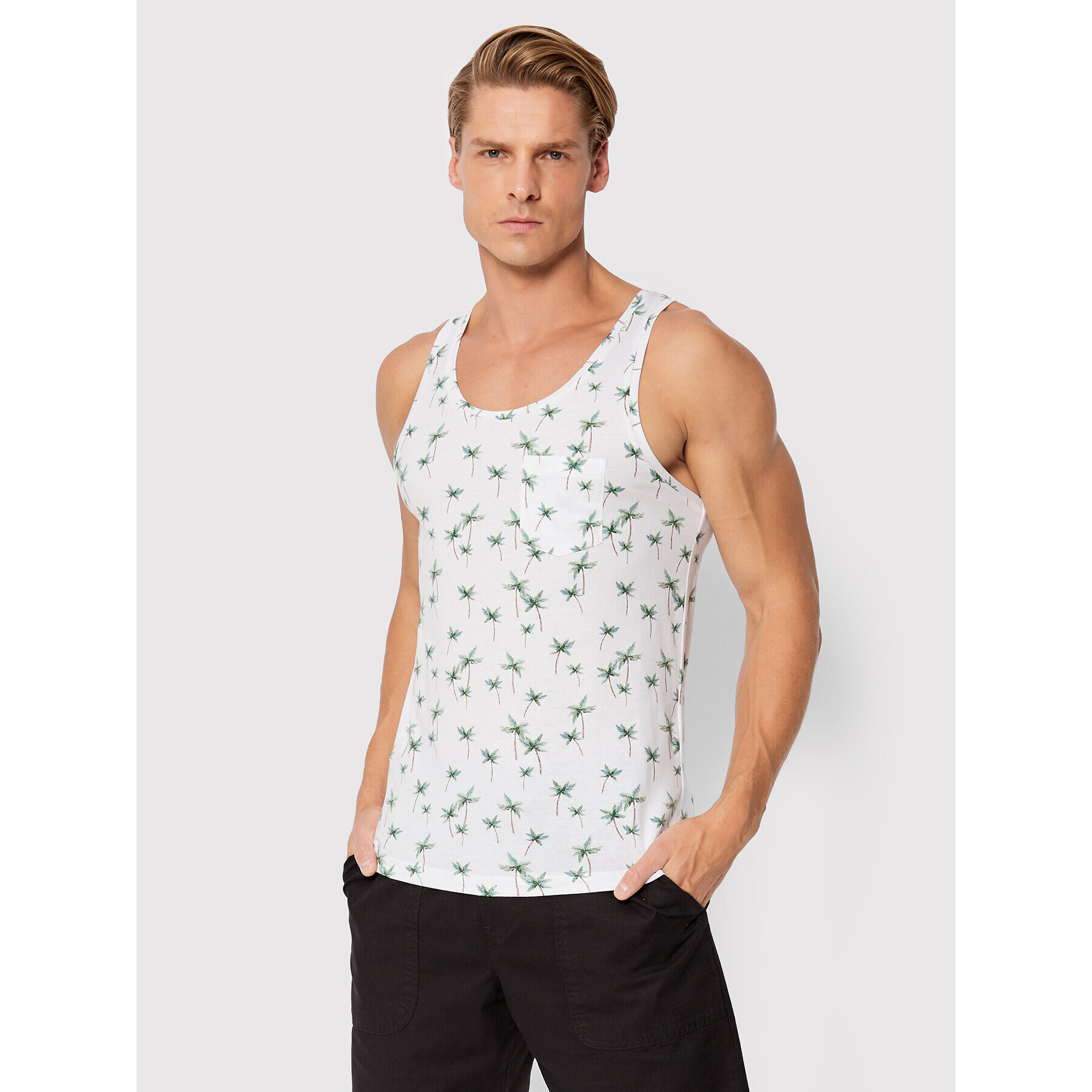 Tom Tailor Denim Tank top 1031171 Alb Regular Fit - Pled.ro