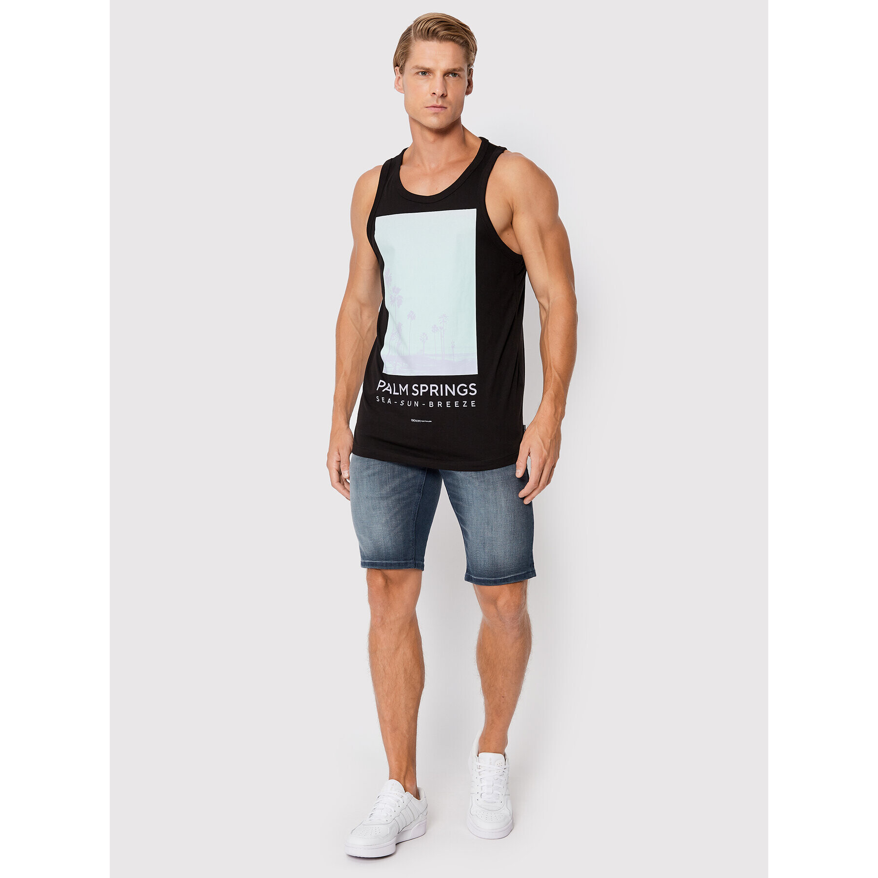 Tom Tailor Denim Tank top 1031172 Negru Regular Fit - Pled.ro