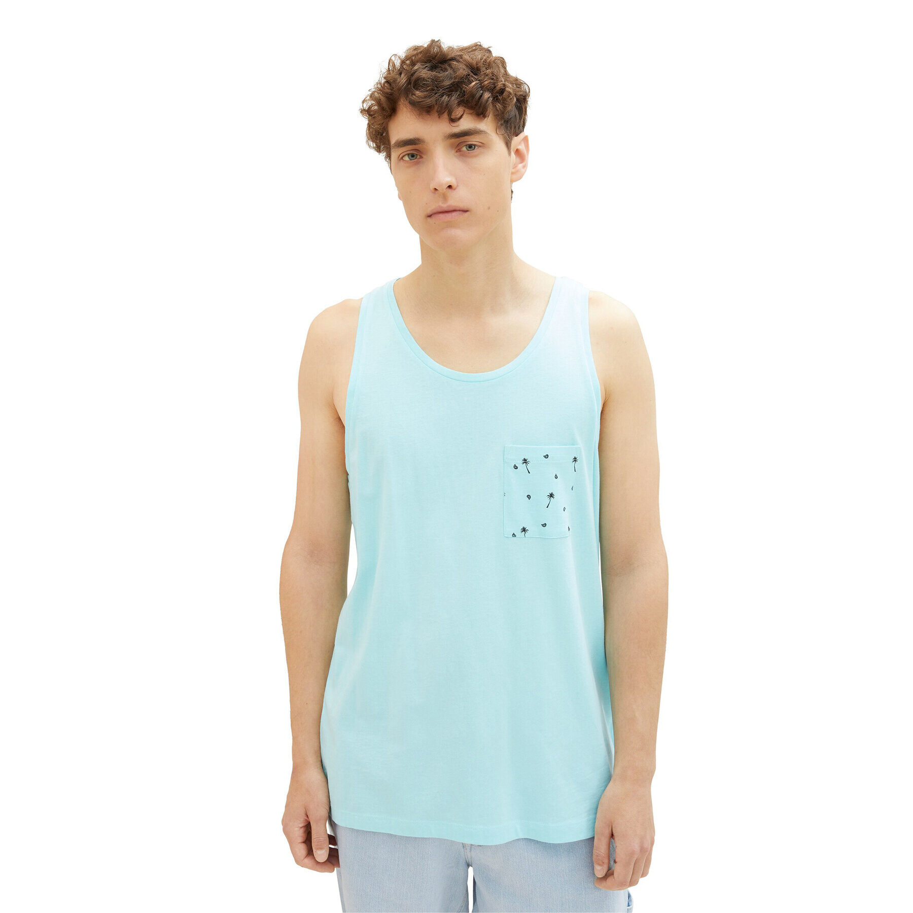 Tom Tailor Denim Tank top 1036484 Albastru Regular Fit - Pled.ro