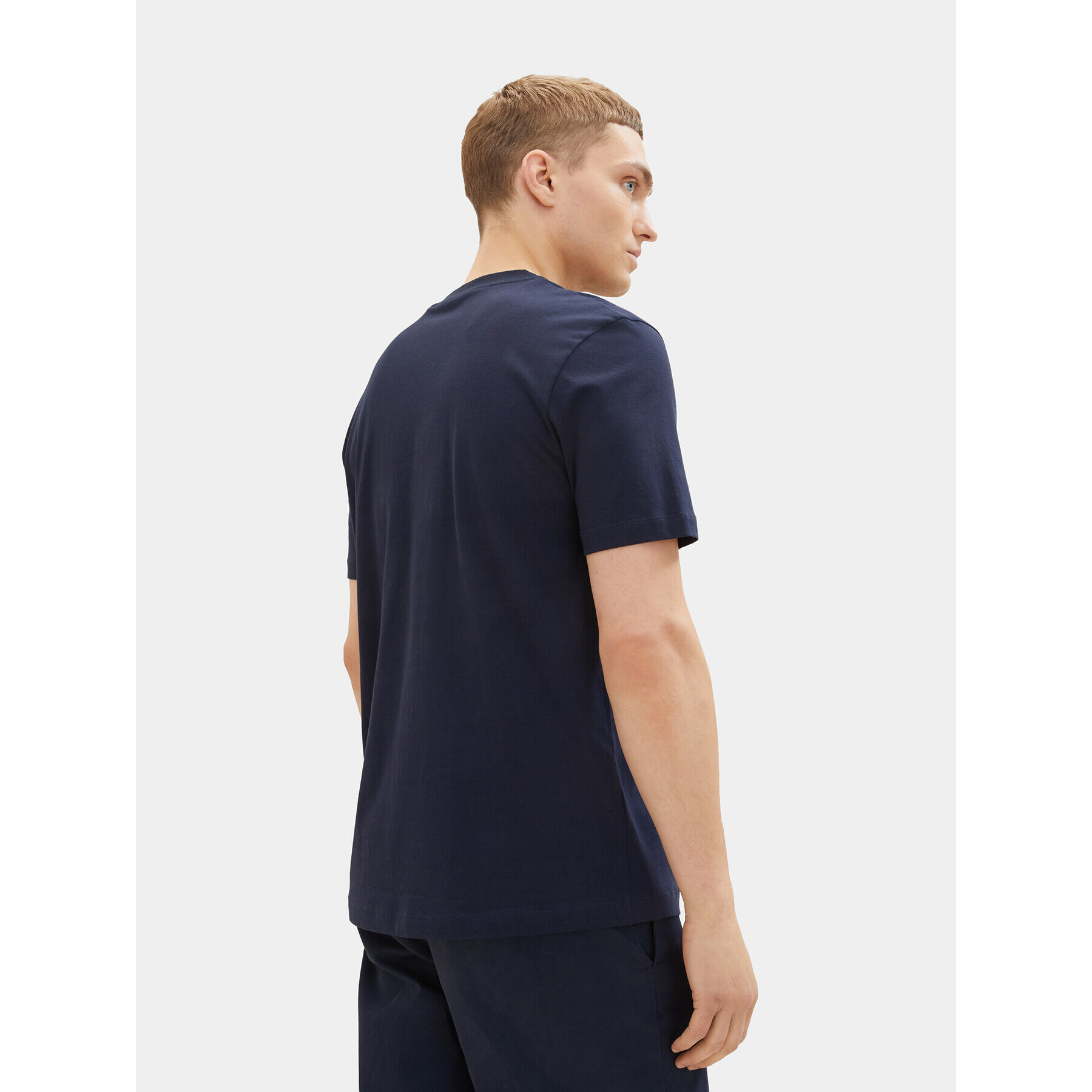 Tom Tailor Denim Tricou 1037655 Bleumarin Basic Fit - Pled.ro