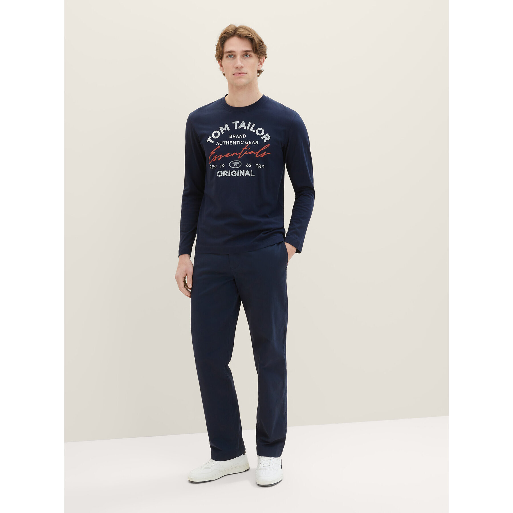 Tom Tailor Longsleeve 1037744 Bleumarin Regular Fit - Pled.ro