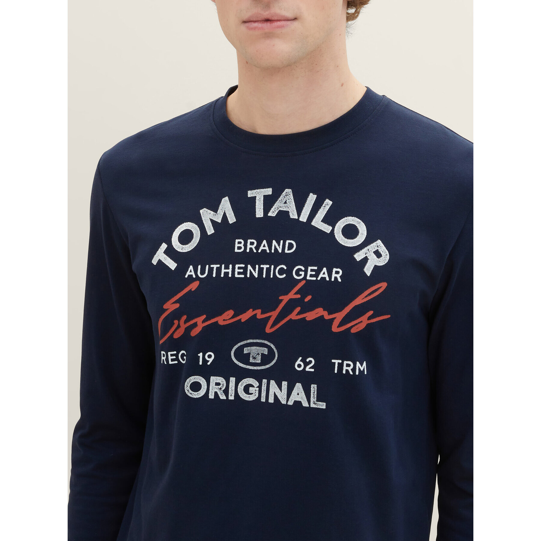 Tom Tailor Longsleeve 1037744 Bleumarin Regular Fit - Pled.ro