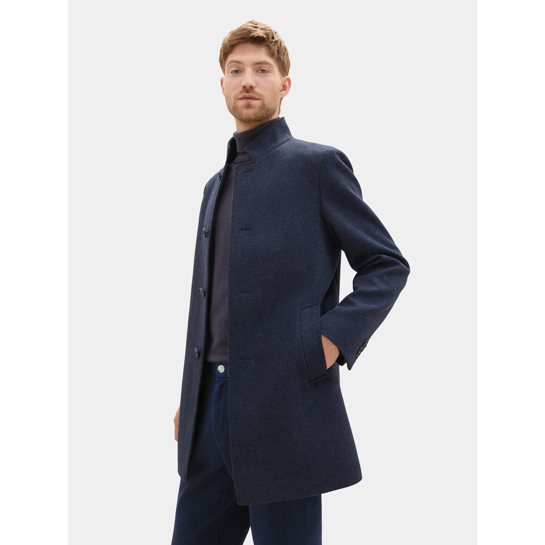 Tom Tailor Palton 1037407 Bleumarin Regular Fit - Pled.ro