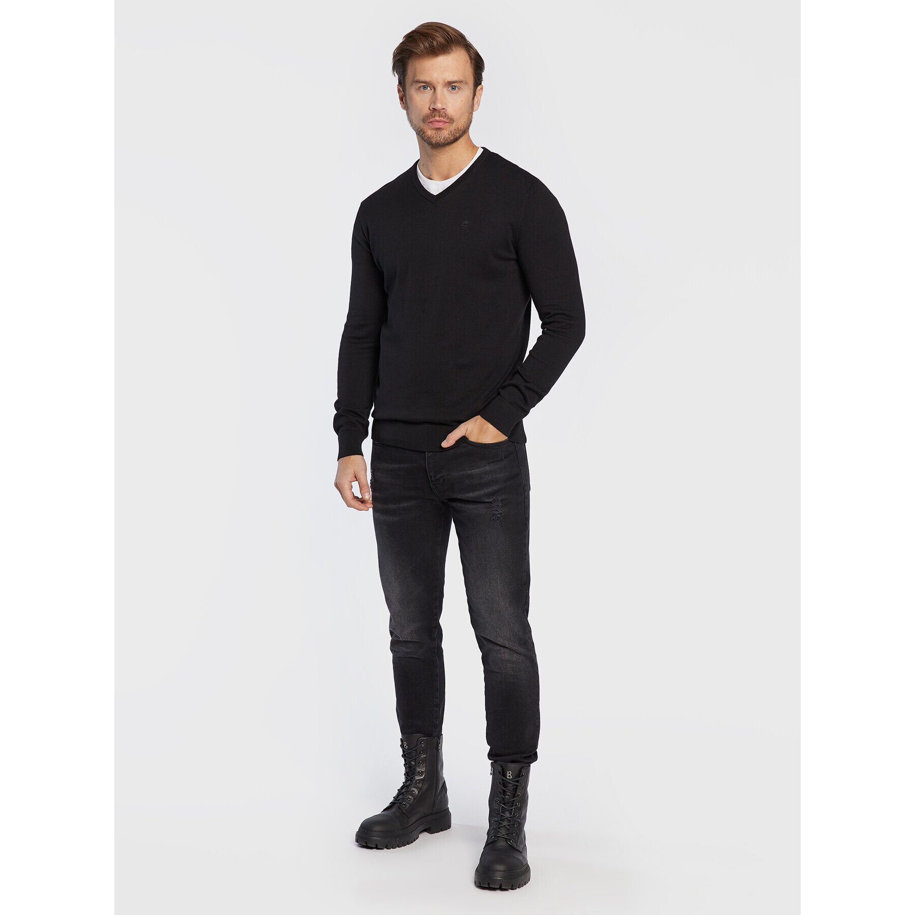 Tom Tailor Pulover 1012820 Negru Regular Fit - Pled.ro