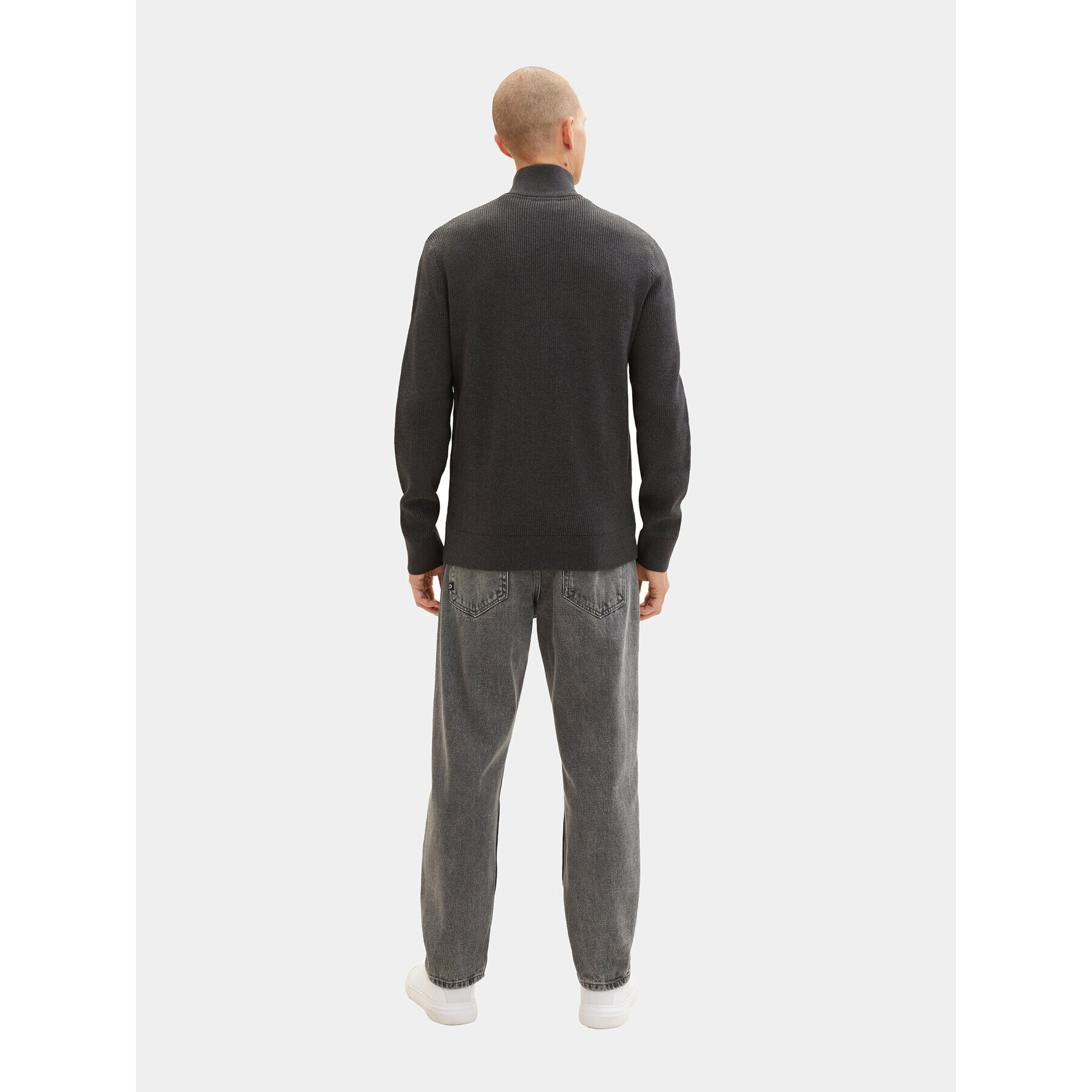 Tom Tailor Pulover 1038317 Gri Regular Fit - Pled.ro