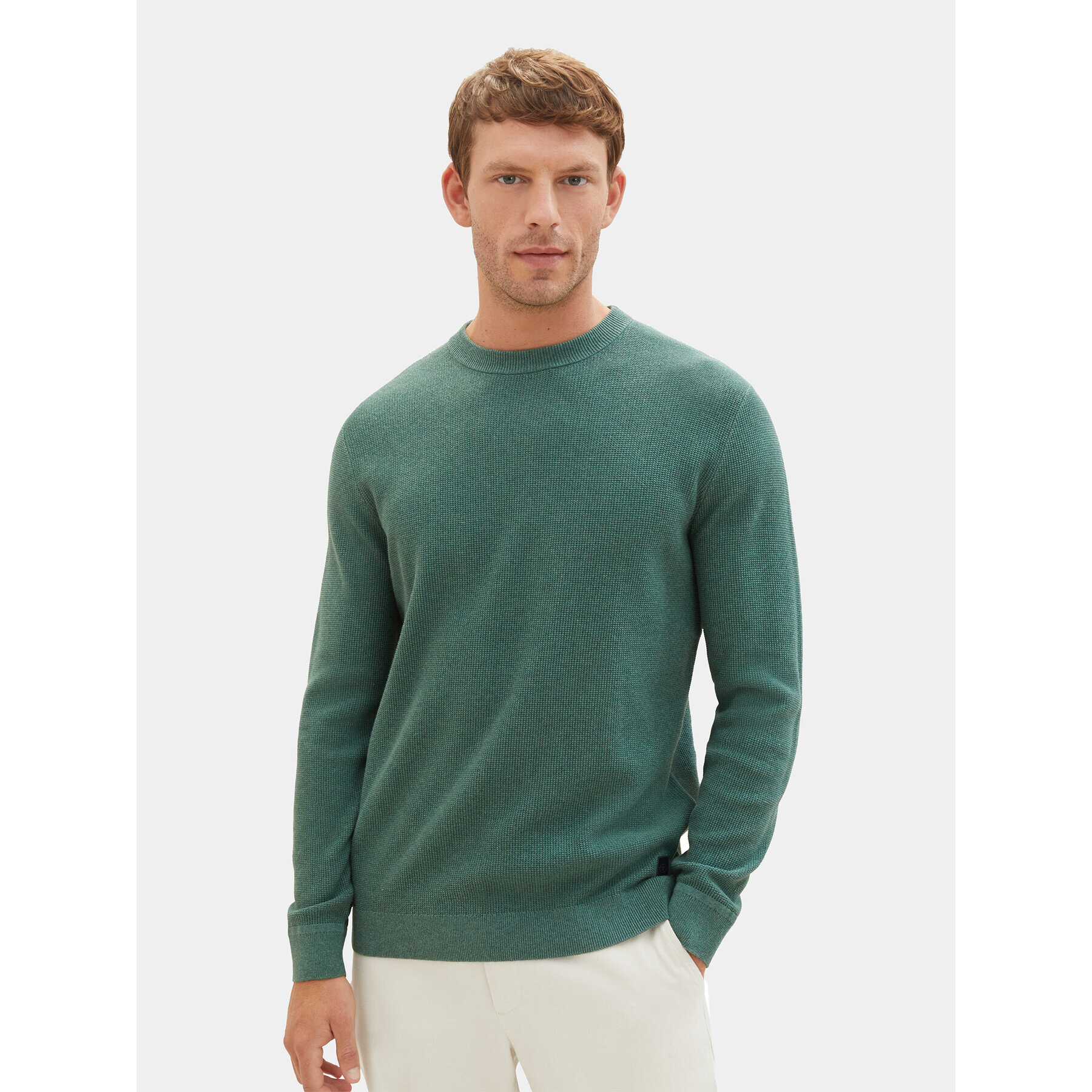 Tom Tailor Pulover 1038612 Verde Regular Fit - Pled.ro