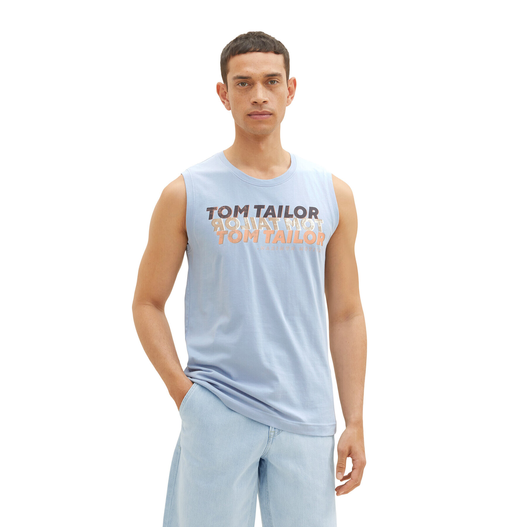 Tom Tailor Tank top 1036574 Albastru Regular Fit - Pled.ro