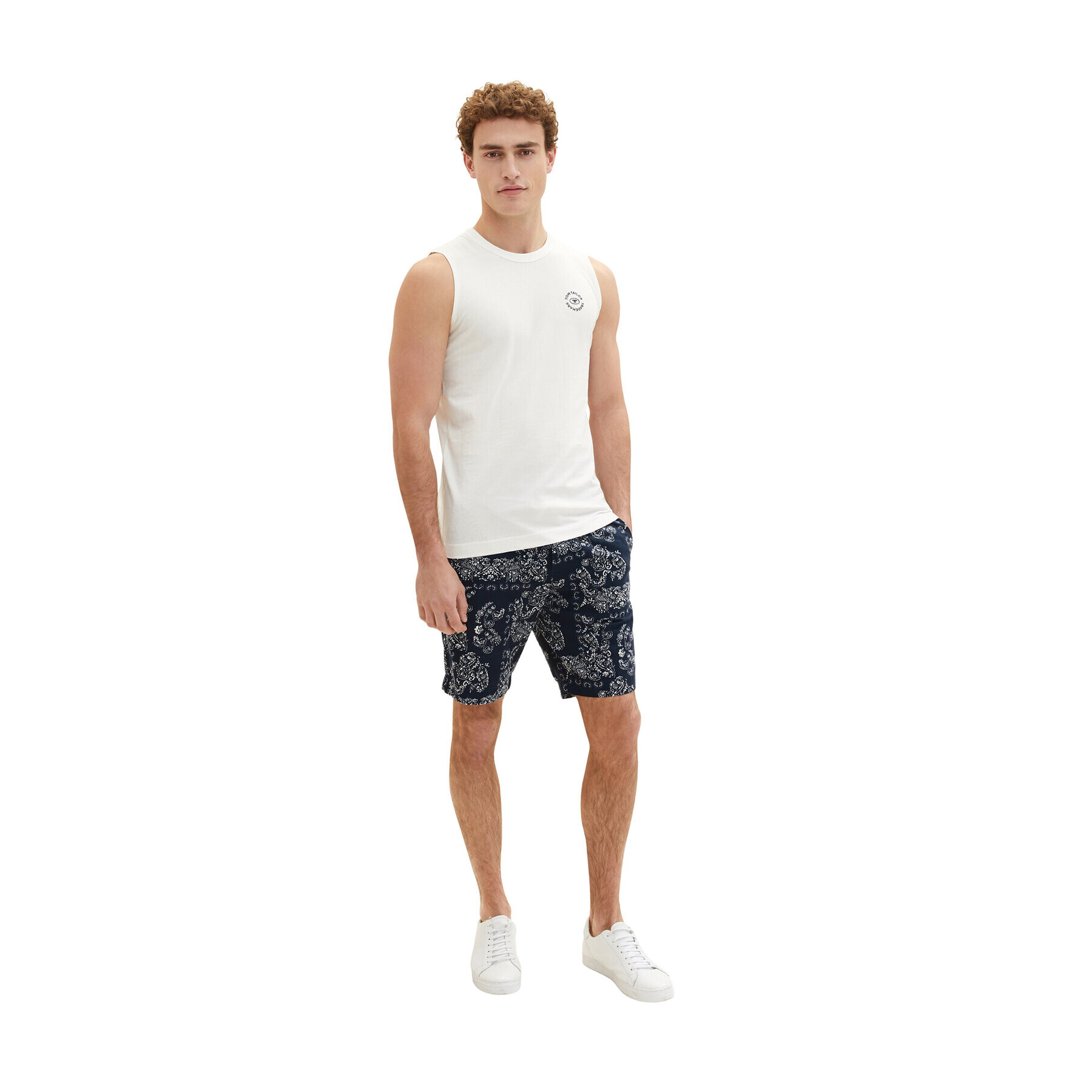 Tom Tailor Tank top 1037261 Alb Regular Fit - Pled.ro