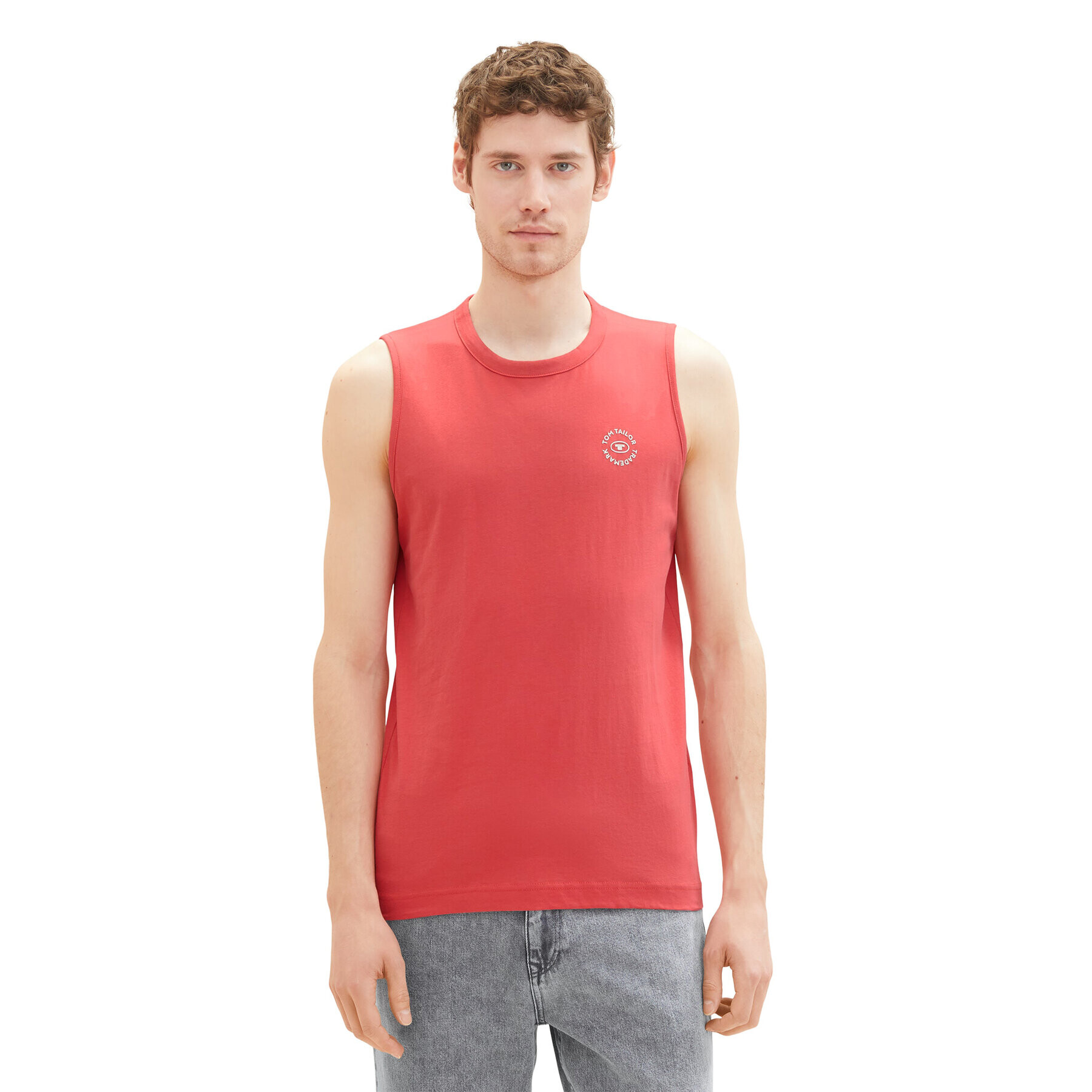 Tom Tailor Tank top 1037261 Roșu Regular Fit - Pled.ro