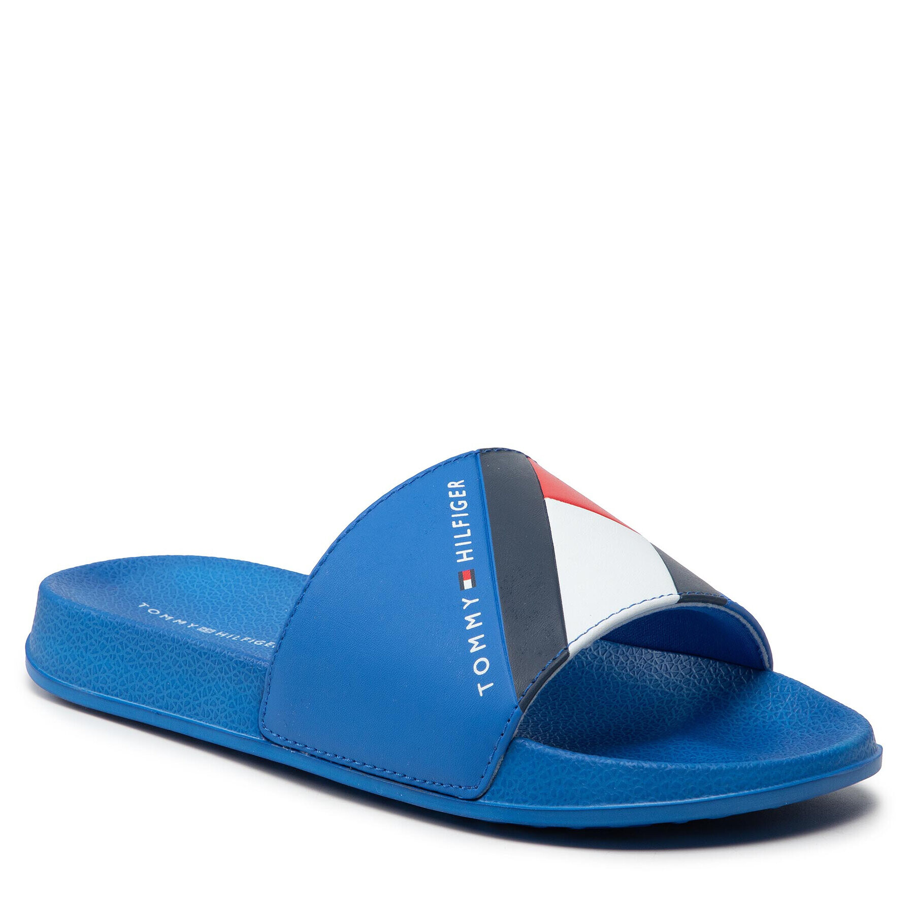 Tommy Hilfiger Șlapi Flag Print Pool Slide T3B0-32273-1172 S Albastru - Pled.ro