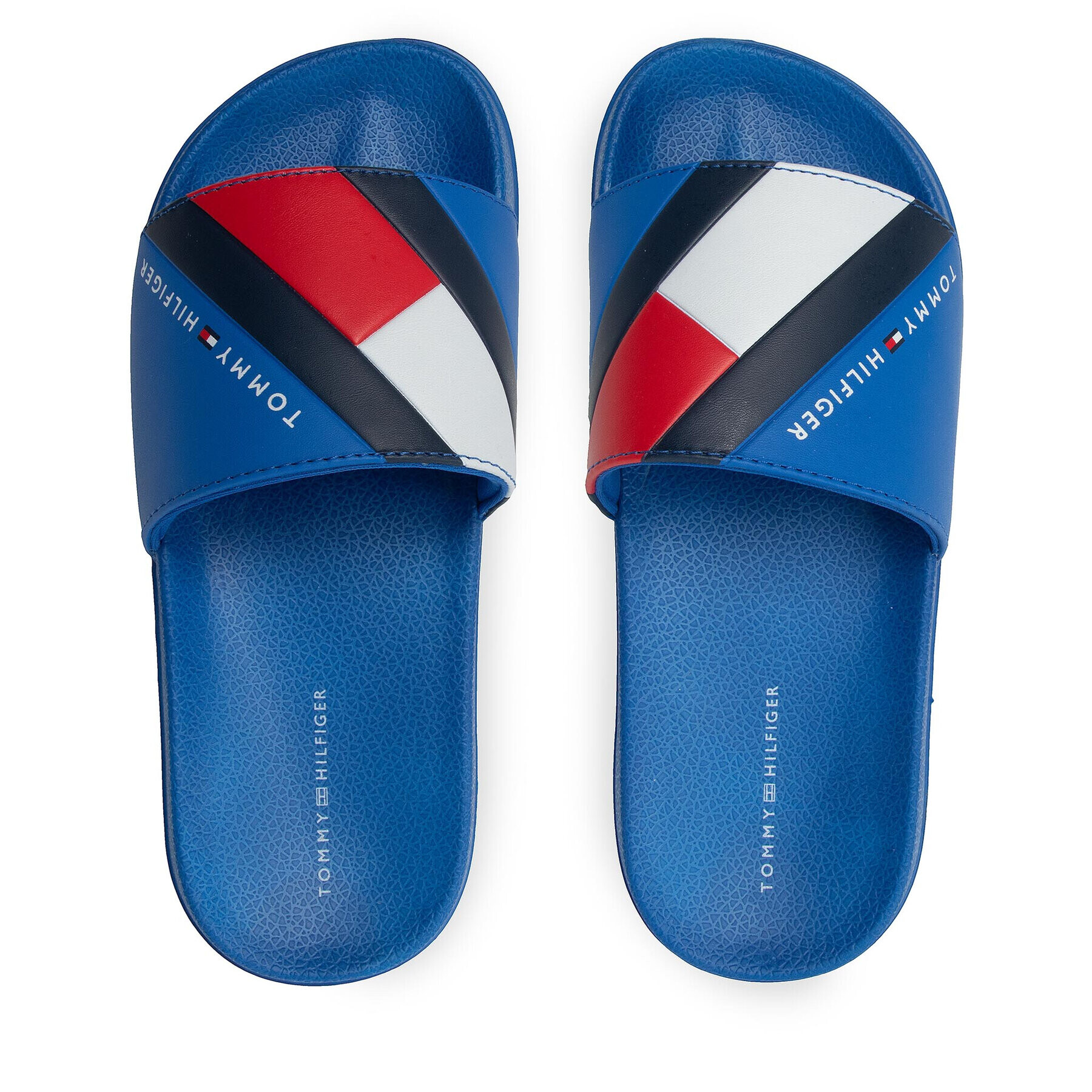 Tommy Hilfiger Șlapi Flag Print Pool Slide T3B0-32273-1172 S Albastru - Pled.ro