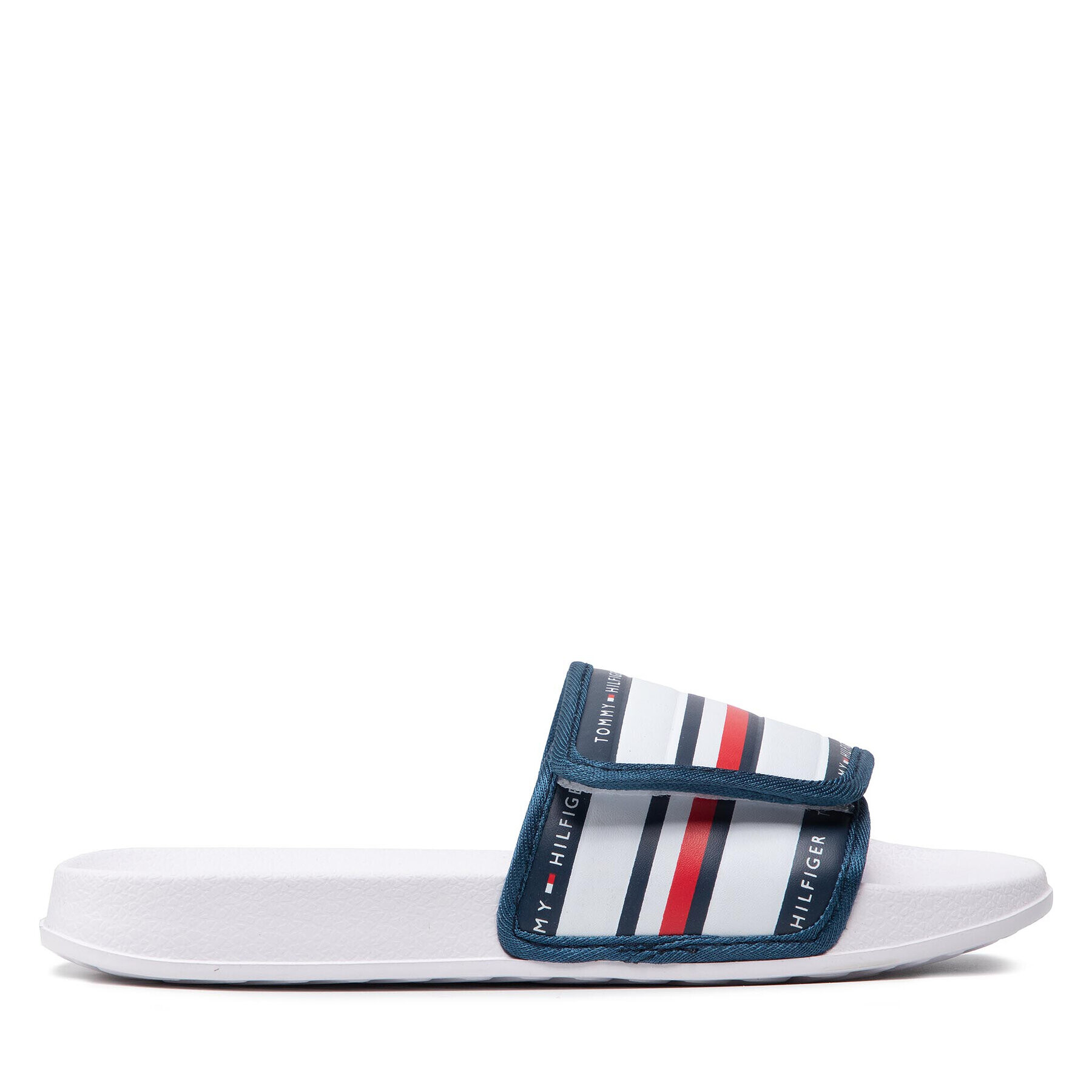 Tommy Hilfiger Șlapi Maxi Velcro Pool Slide T3B0-32272-1172 S Alb - Pled.ro