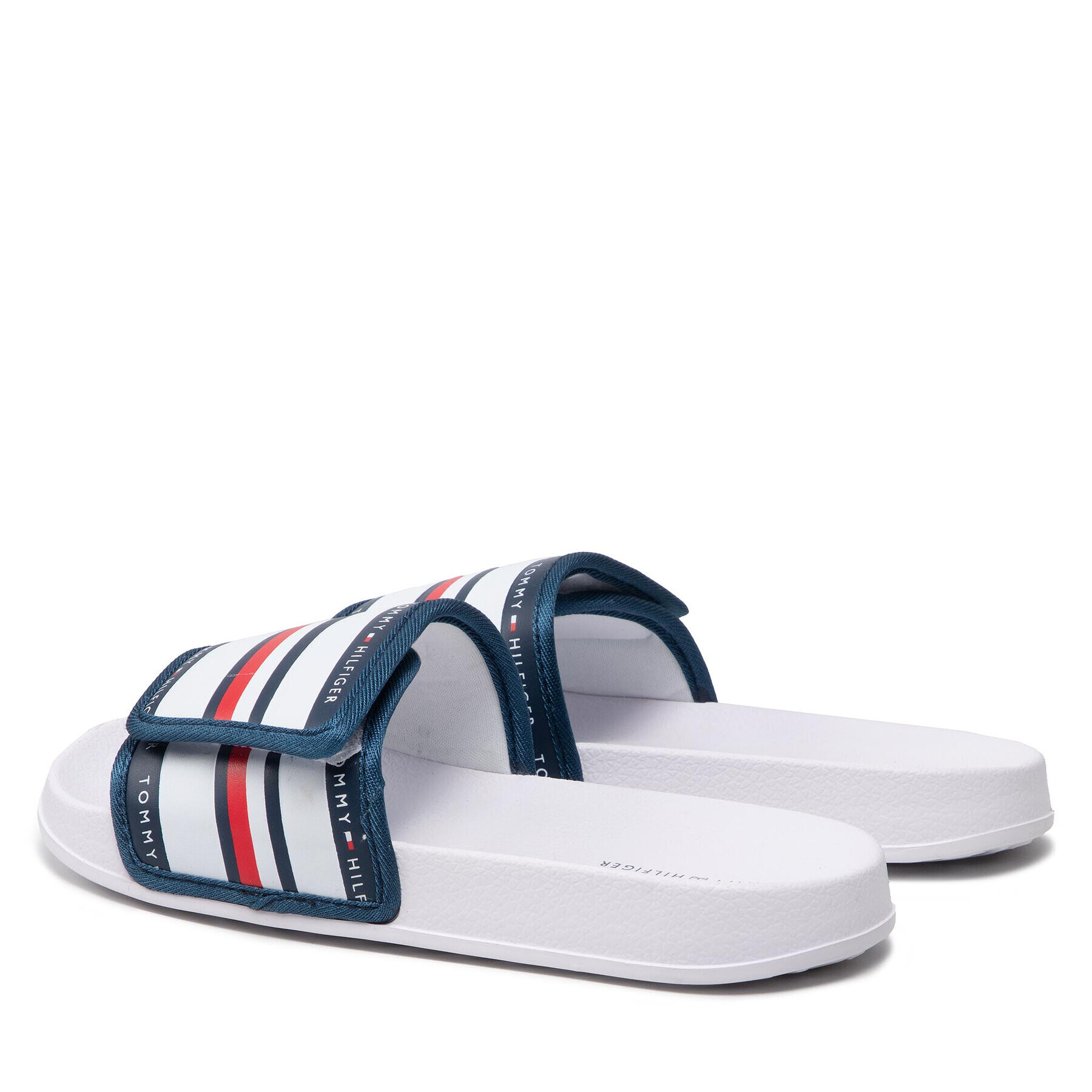 Tommy Hilfiger Șlapi Maxi Velcro Pool Slide T3B0-32272-1172 S Alb - Pled.ro