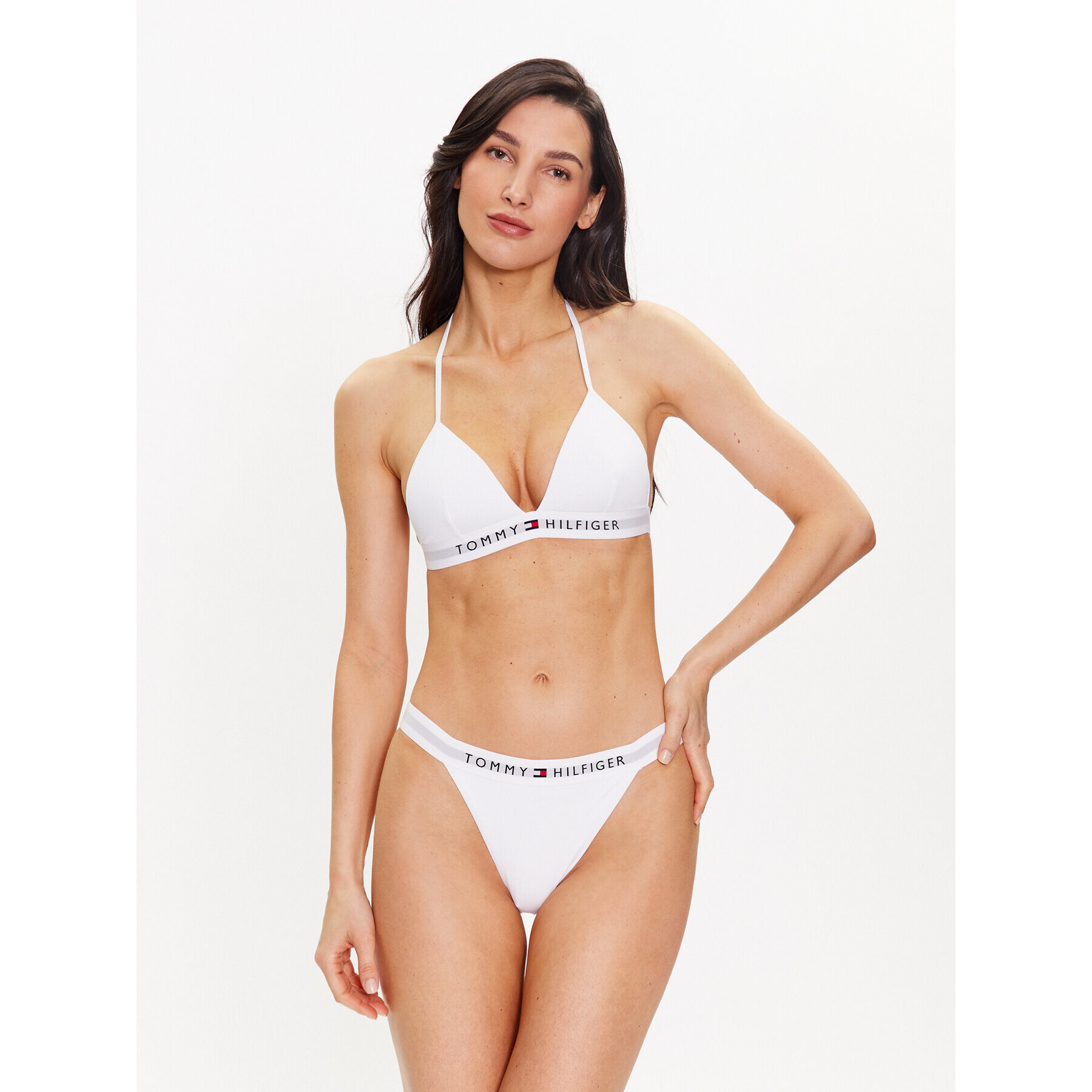 Tommy Hilfiger Bikini partea de jos UW0UW04135 Alb - Pled.ro