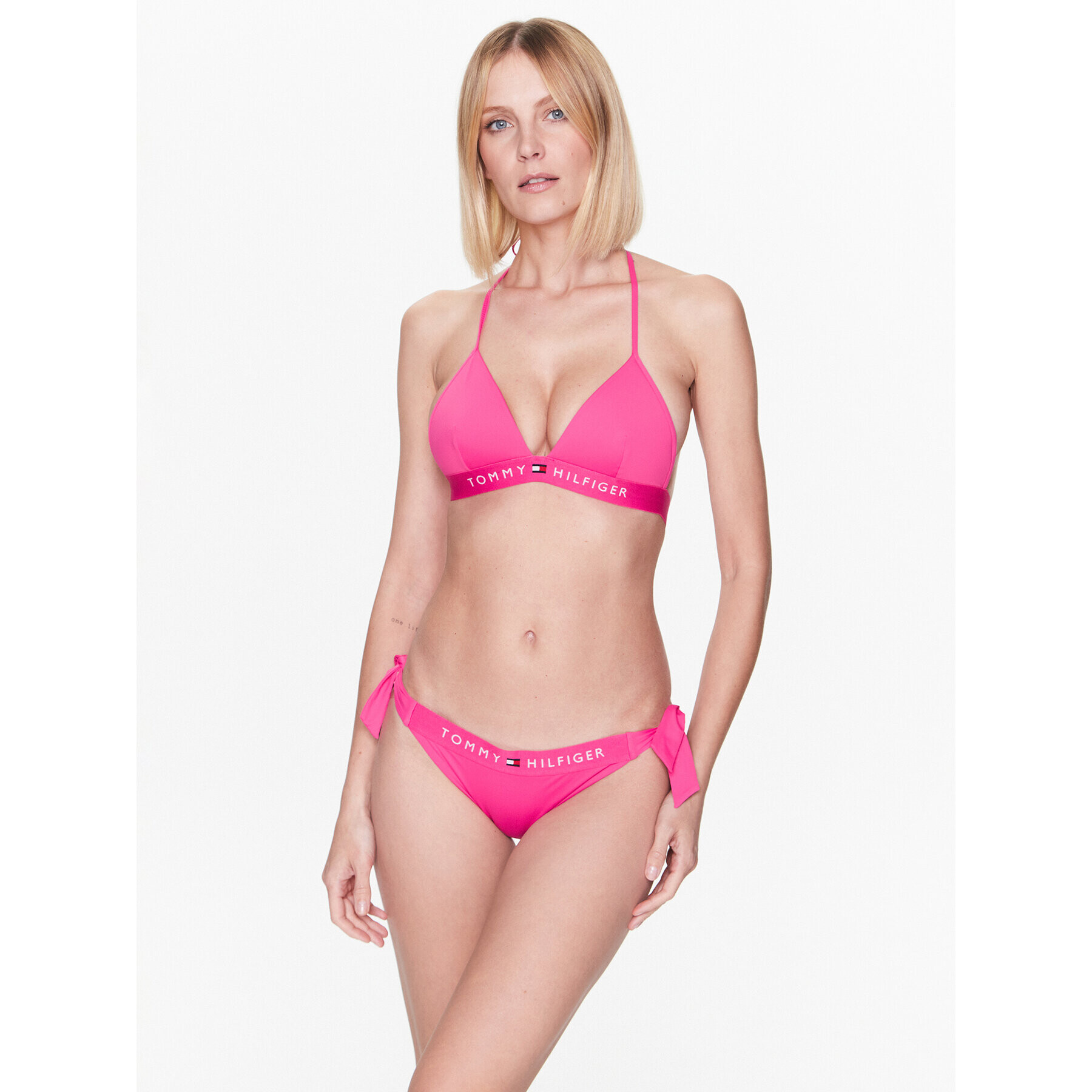 Tommy Hilfiger Bikini partea de jos UW0UW04497 Roz - Pled.ro