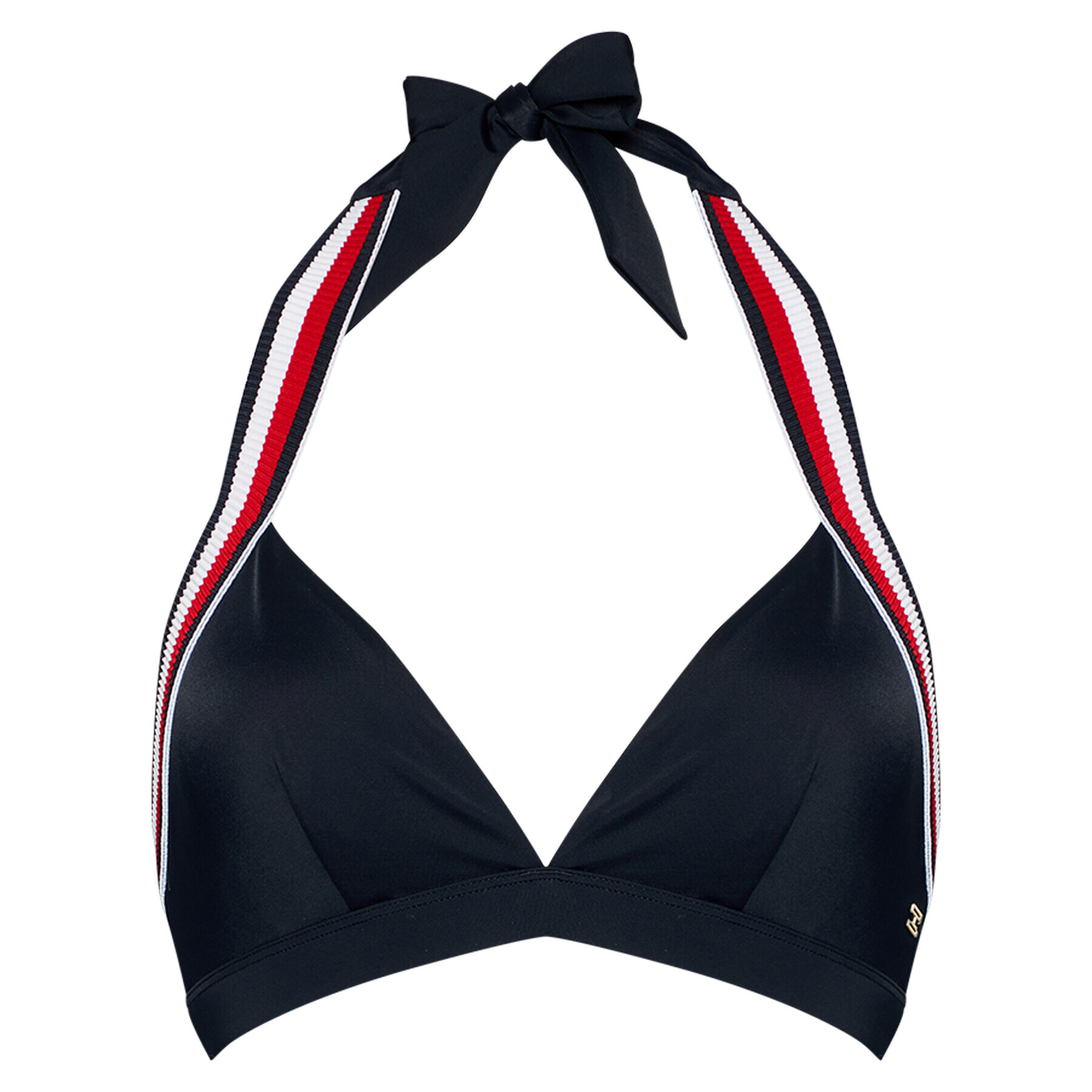 Tommy Hilfiger Bikini partea de sus Triangle Fixed UW0UW02696 Bleumarin - Pled.ro