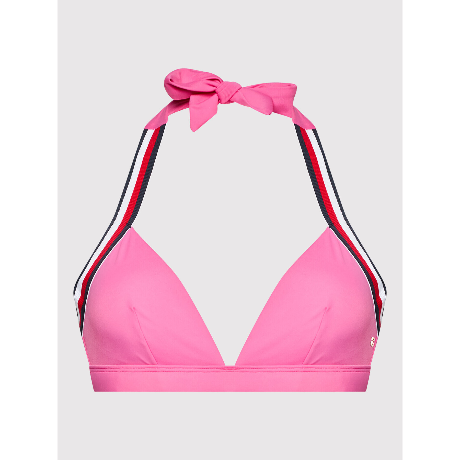 Tommy Hilfiger Bikini partea de sus Triangle Fixed UW0UW02696 Roz - Pled.ro