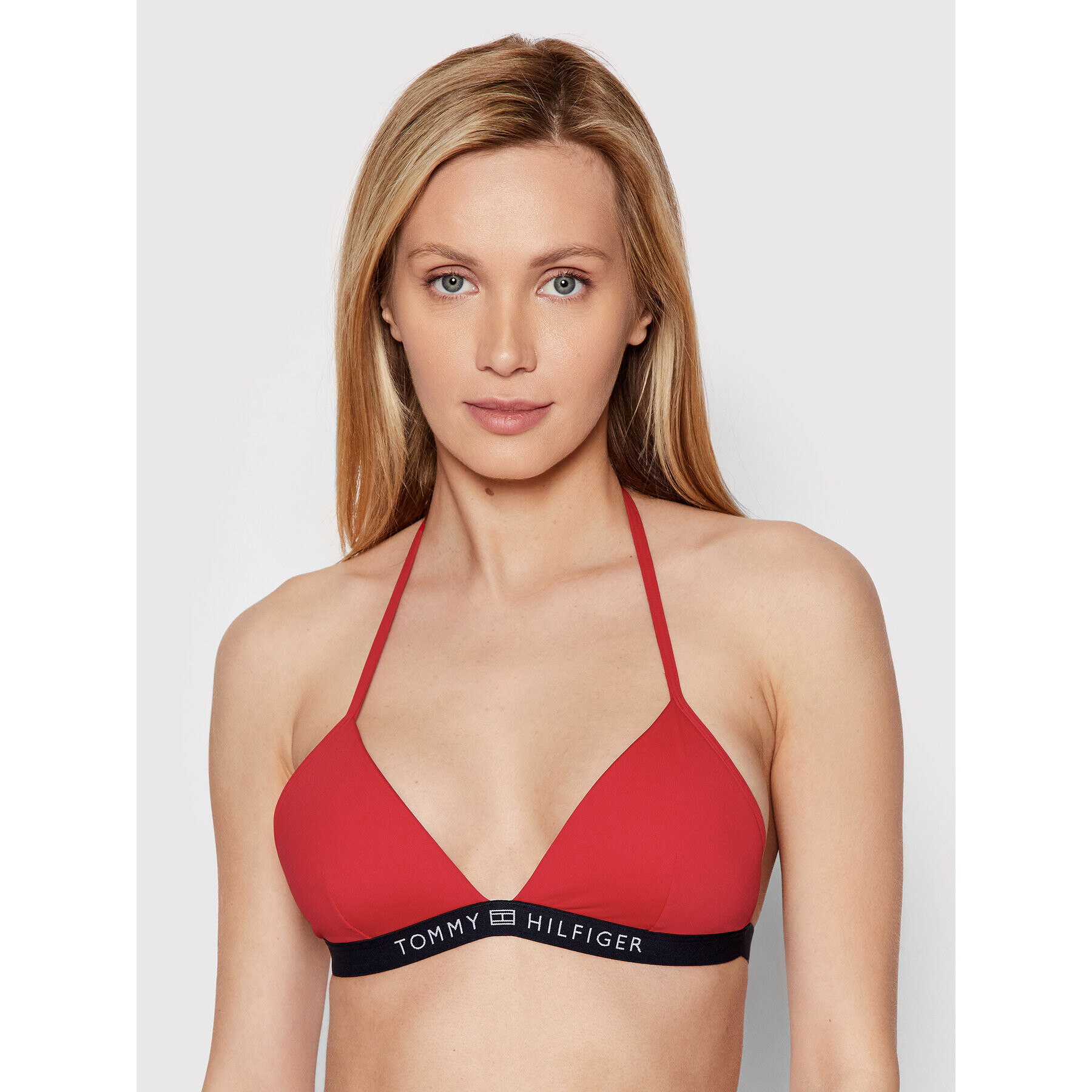 Tommy Hilfiger Bikini partea de sus Triangle UW0UW03323 Roșu - Pled.ro