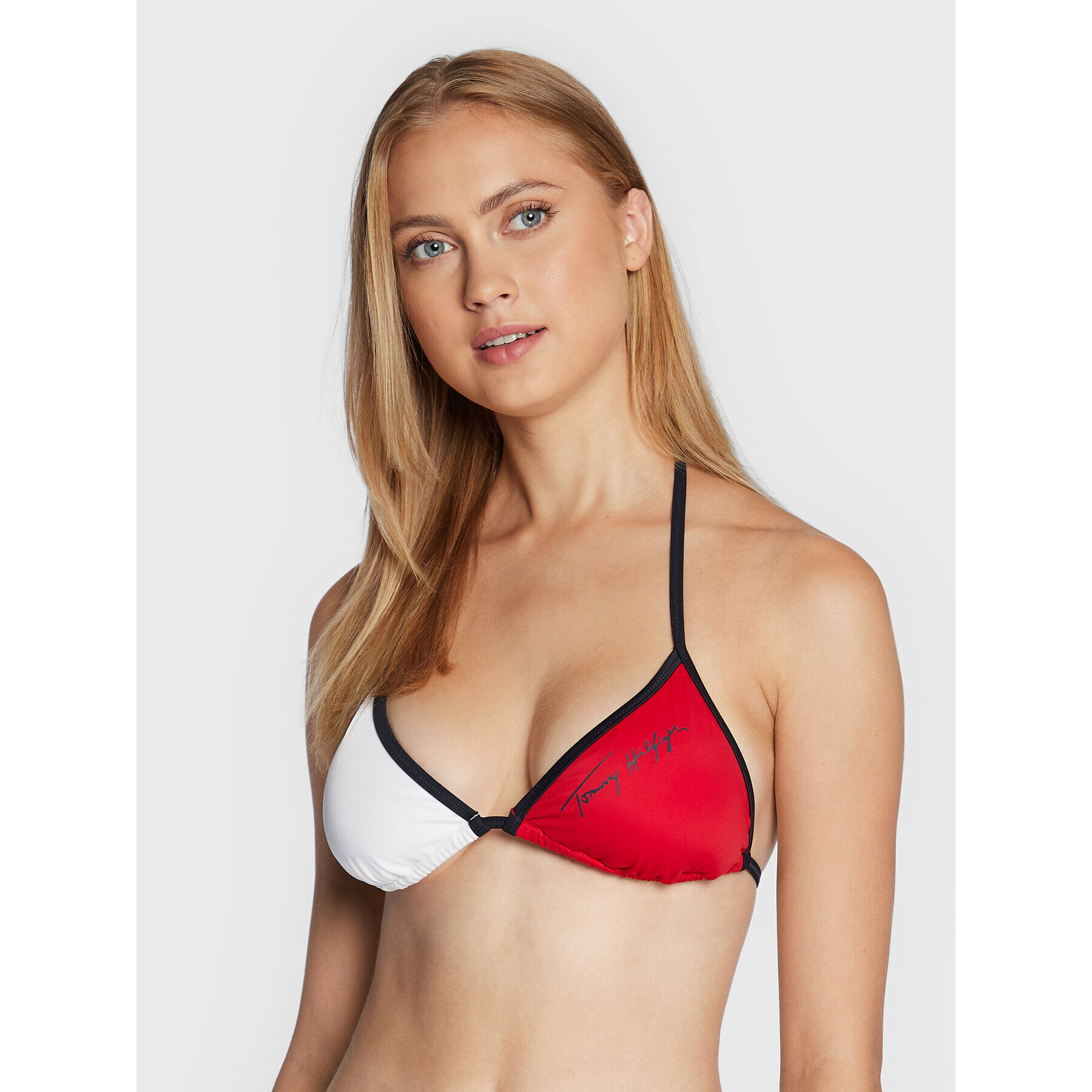 Tommy Hilfiger Bikini partea de sus Triangle UW0UW03354 Colorat - Pled.ro