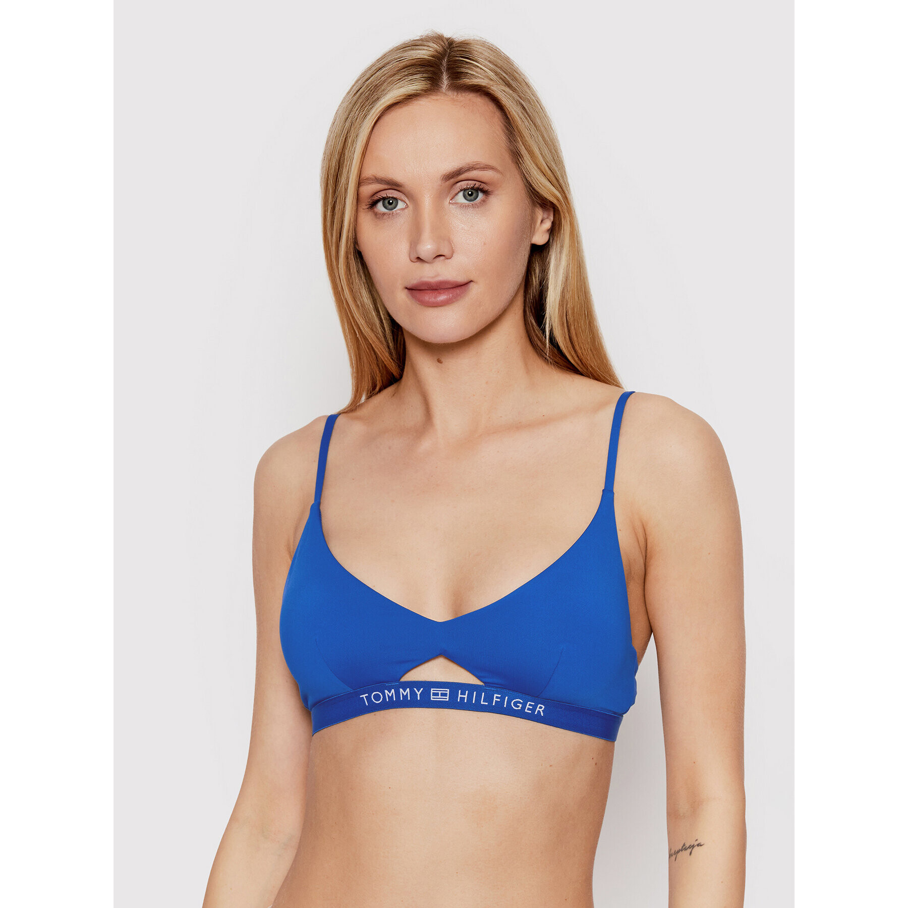 Tommy Hilfiger Bikini partea de sus UW0UW03356 Albastru - Pled.ro