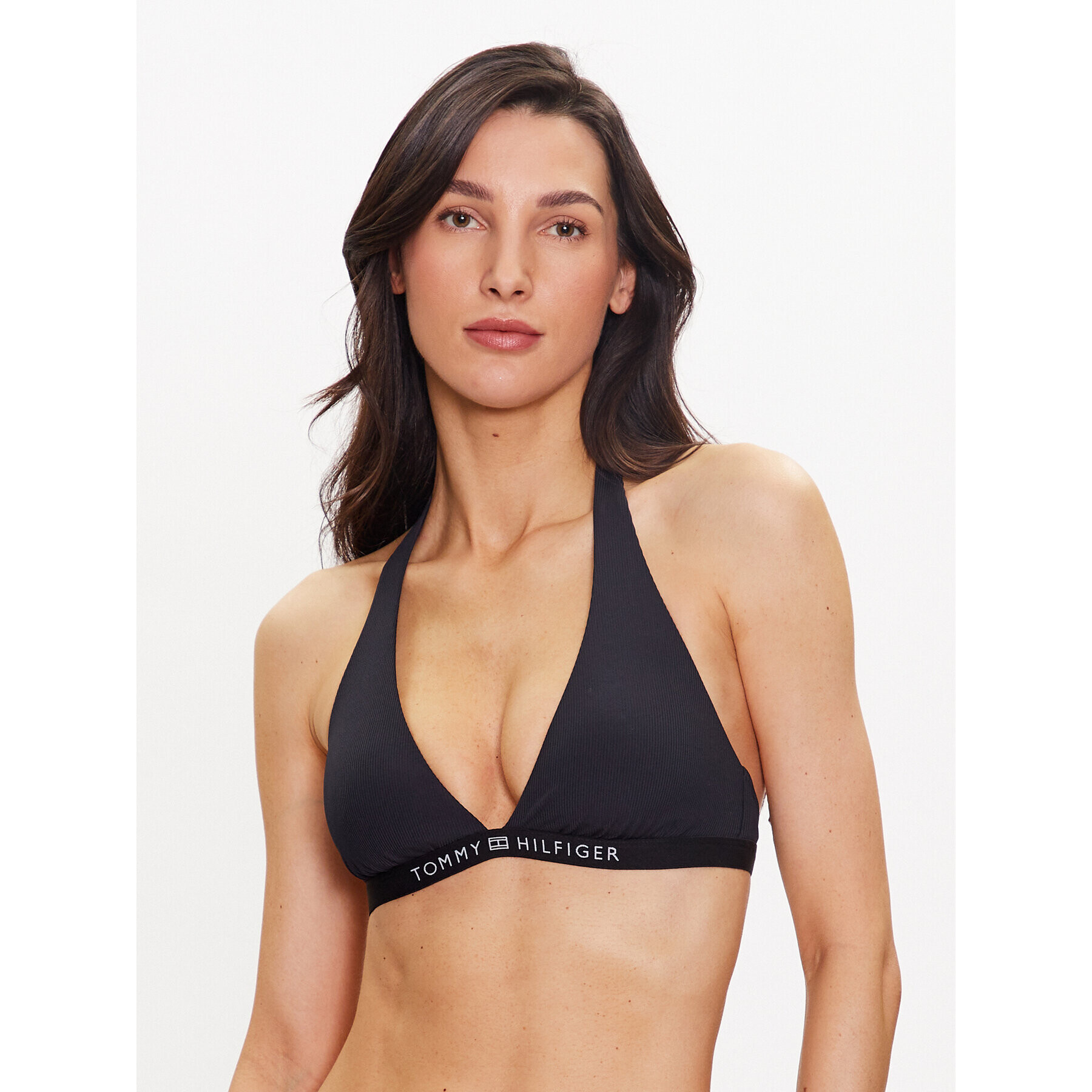 Tommy Hilfiger Bikini partea de sus UW0UW04139 Negru - Pled.ro