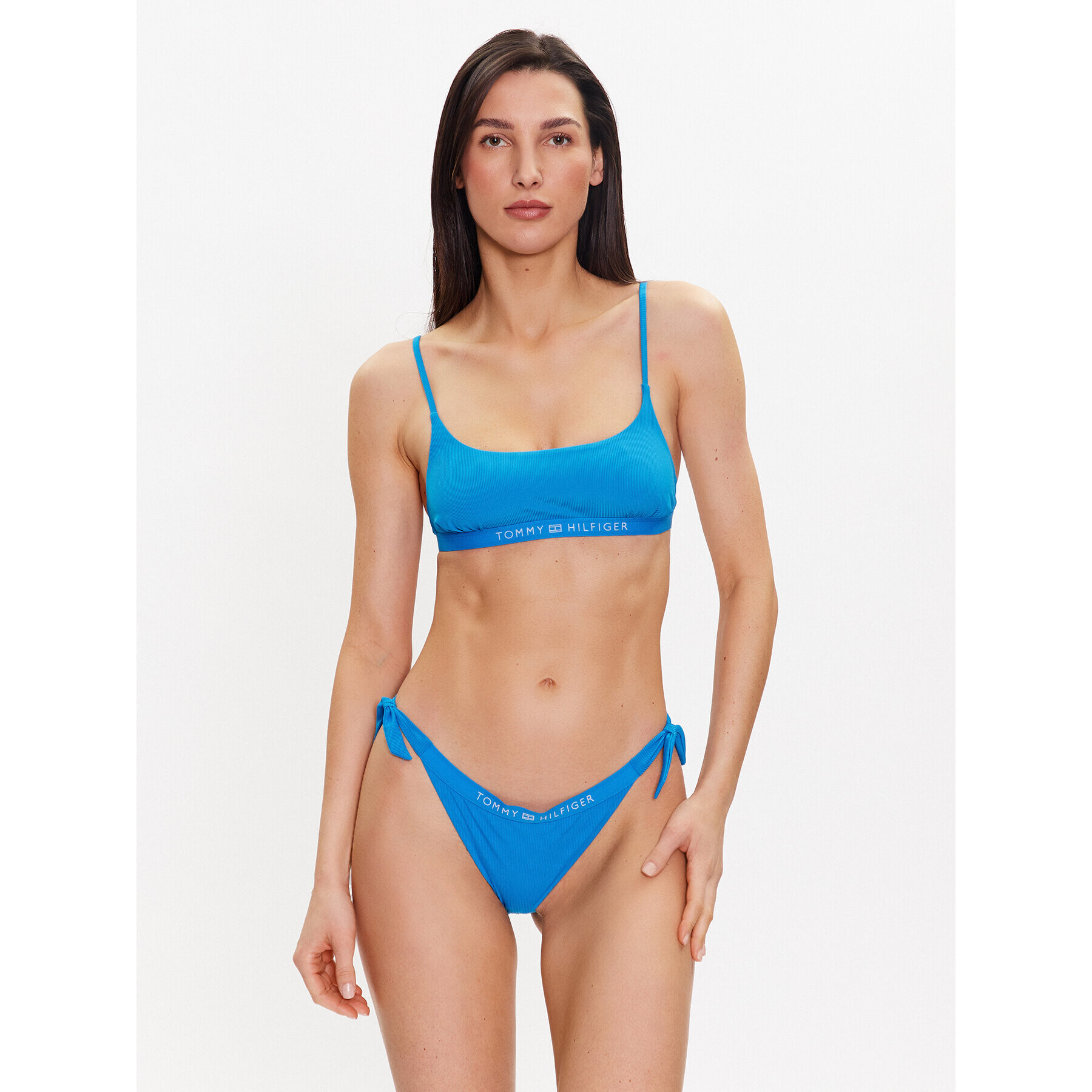 Tommy Hilfiger Bikini partea de sus UW0UW04533 Albastru - Pled.ro