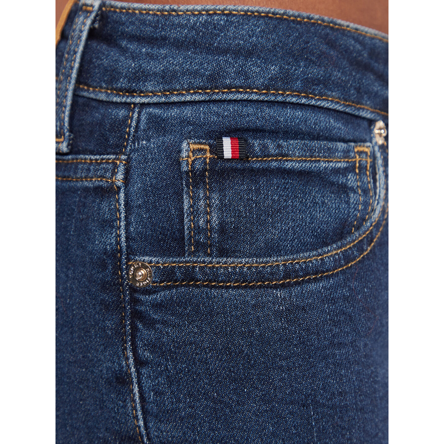 Tommy Hilfiger Blugi Cigarette WW0WW36342 Bleumarin Slim Fit - Pled.ro