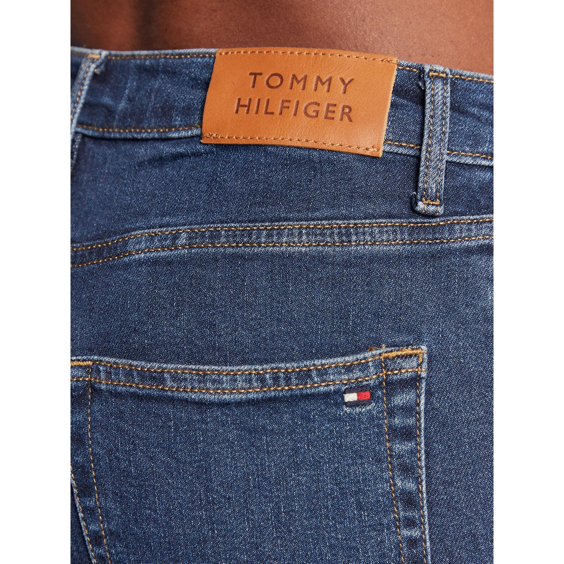 Tommy Hilfiger Blugi Cigarette WW0WW36342 Bleumarin Slim Fit - Pled.ro