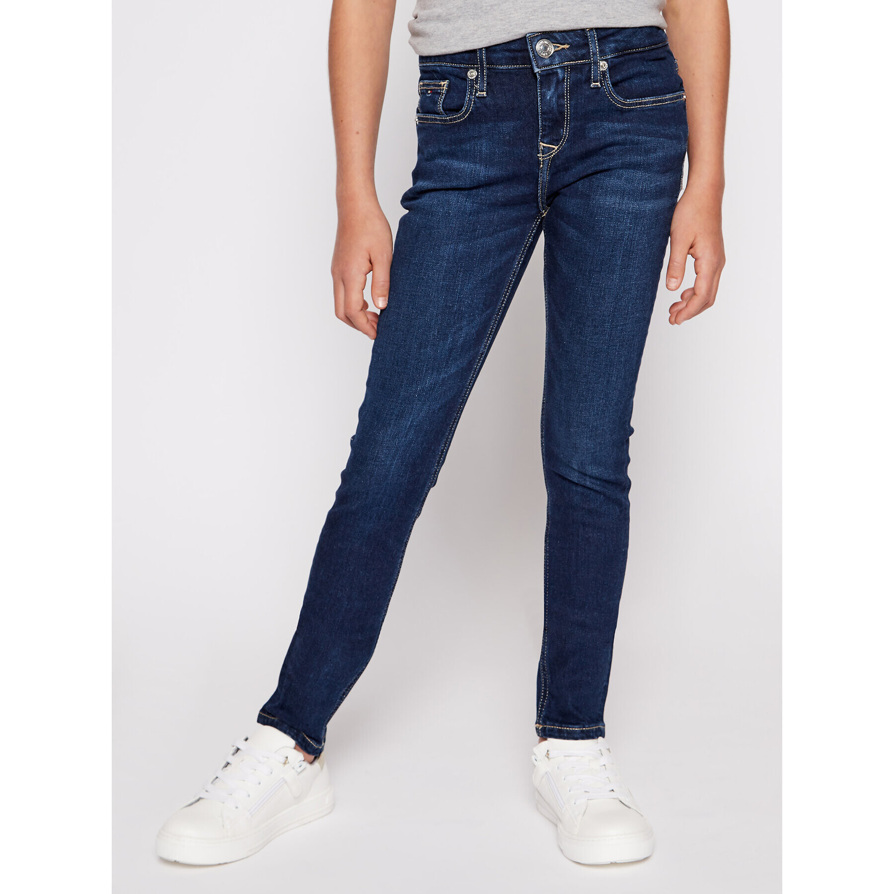 Tommy Hilfiger Blugi KG0KG03528 D Bleumarin Skinny Fit - Pled.ro