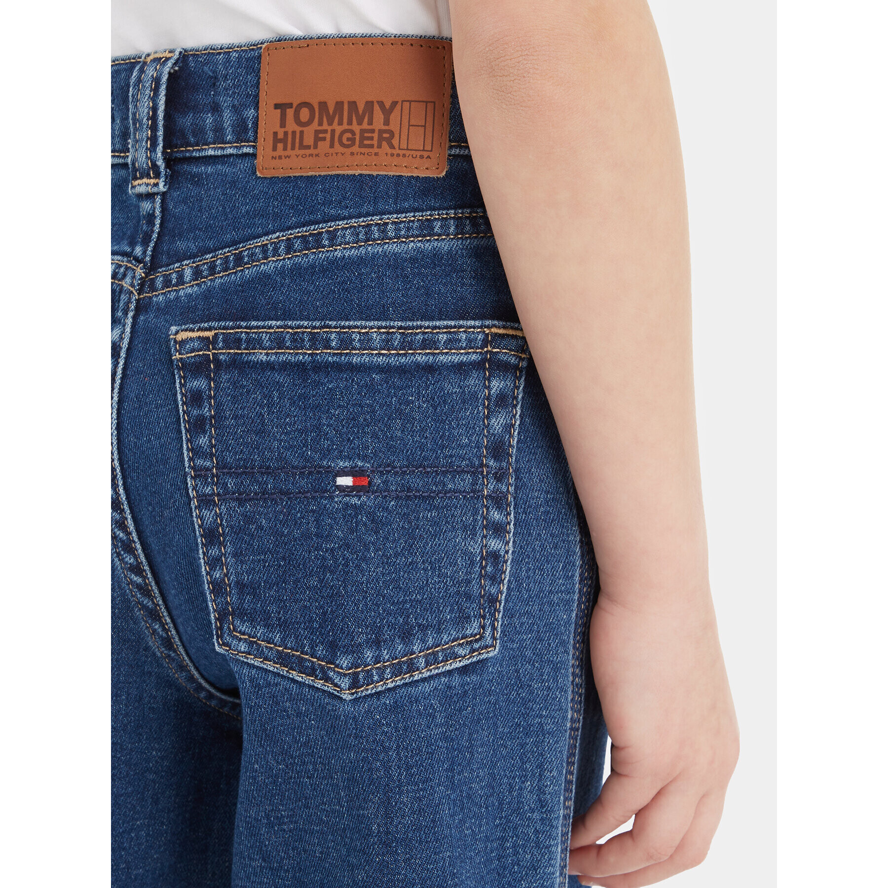 Tommy Hilfiger Blugi KG0KG07536 Albastru Straight Fit - Pled.ro