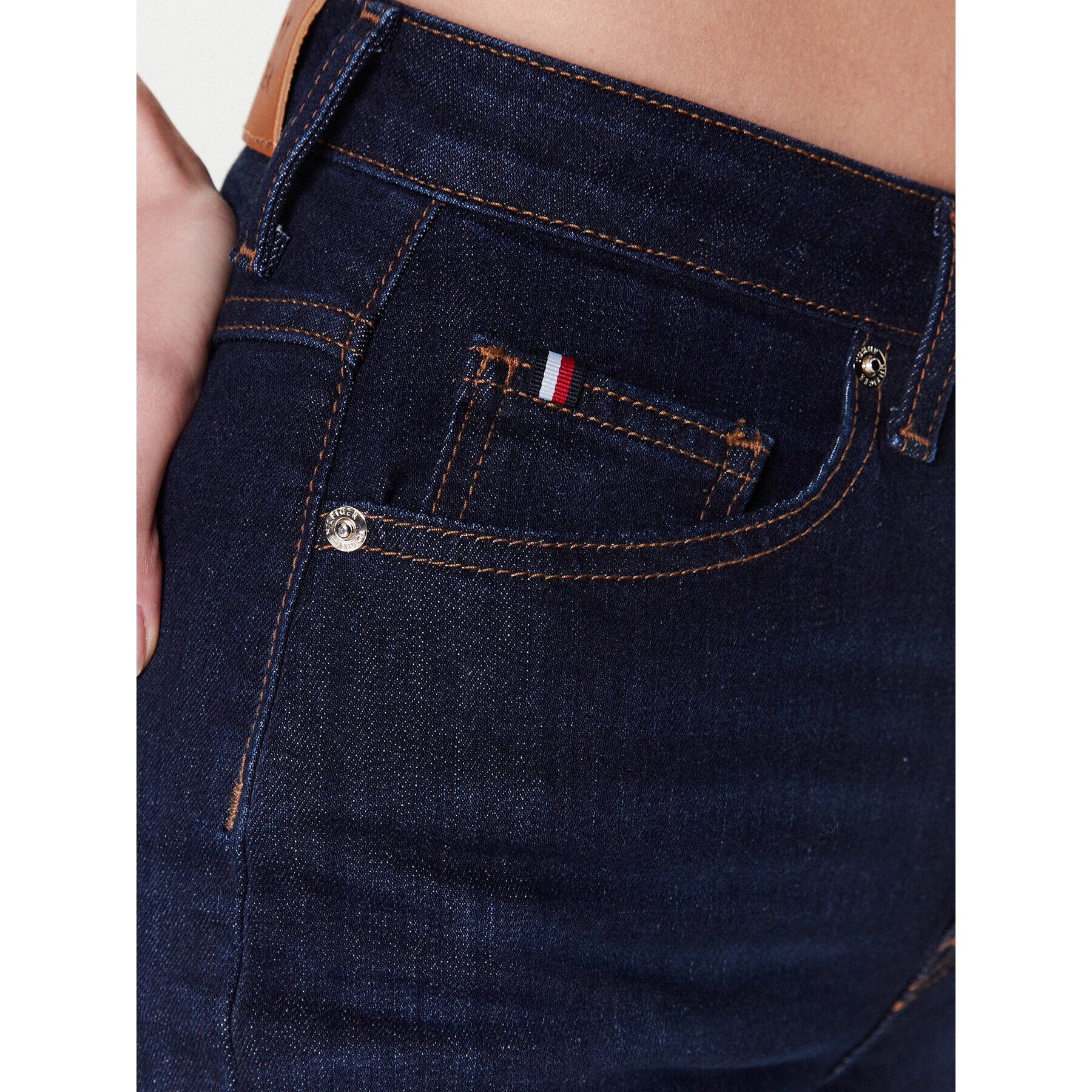 Tommy Hilfiger Blugi New Classic WW0WW37146 Bleumarin Straight Fit - Pled.ro