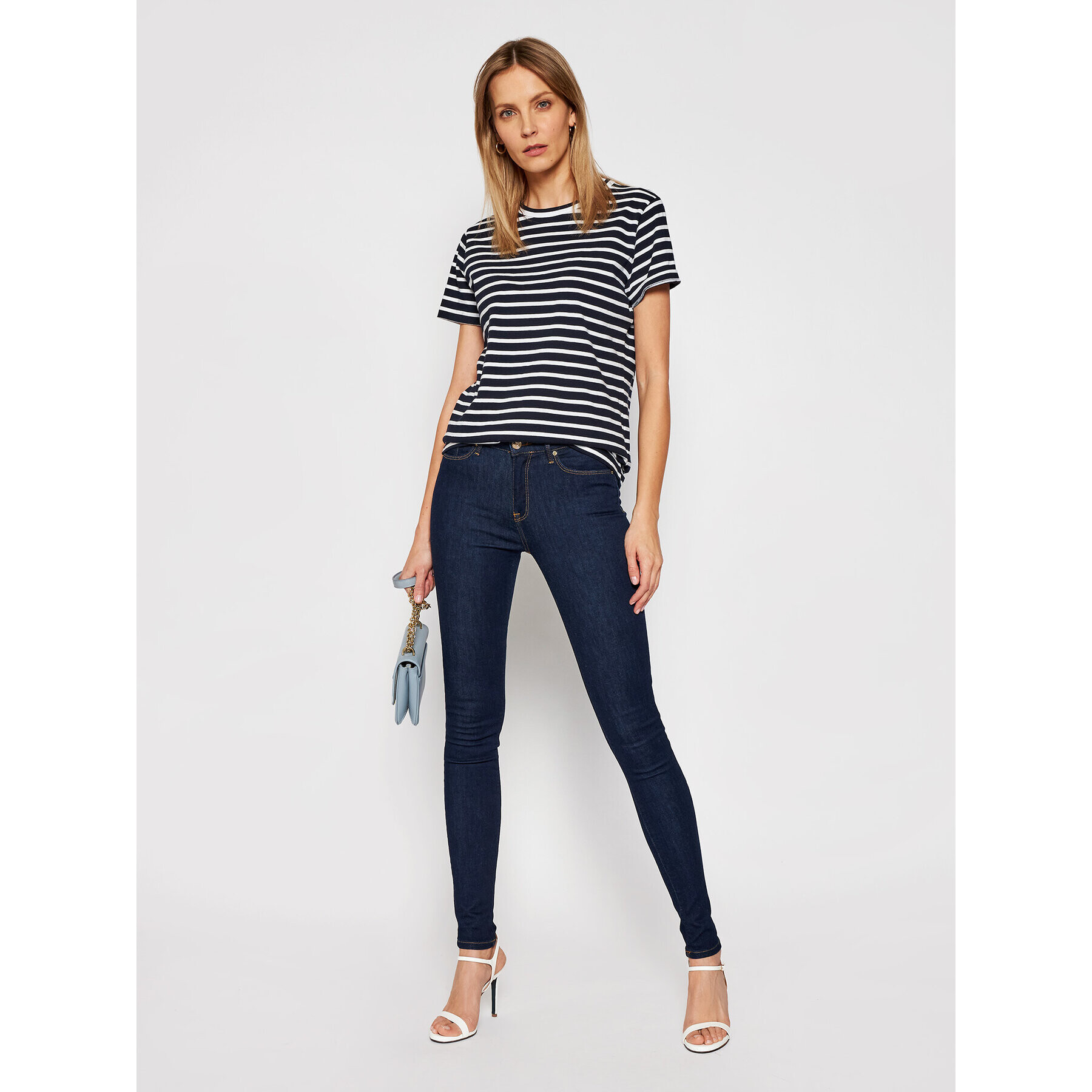 Tommy Hilfiger Blugi WW0WW14742 Bleumarin Skinny Fit - Pled.ro