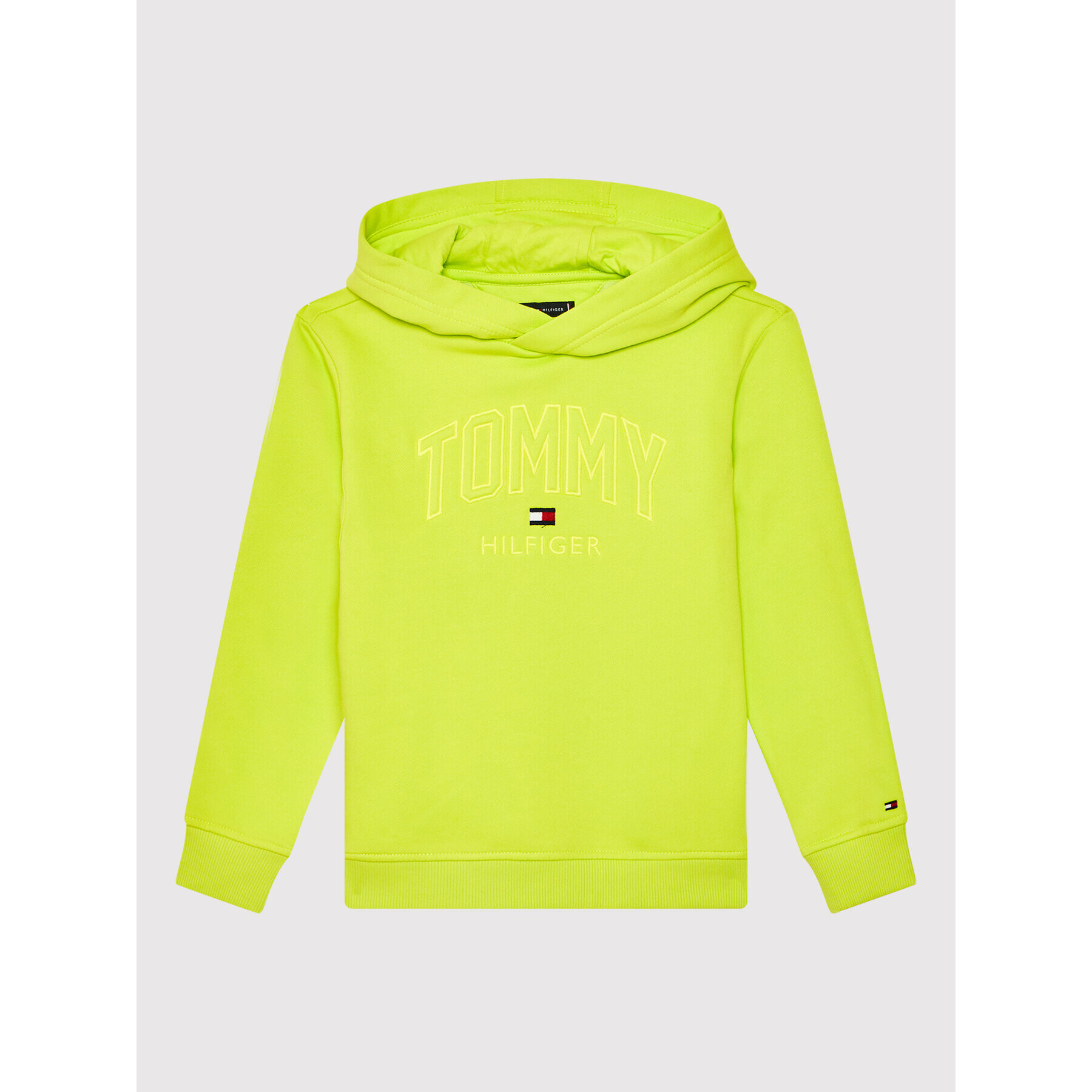 Tommy Hilfiger Bluză Applique Logo Hoodie KB0KB06904 D Verde Regular Fit - Pled.ro