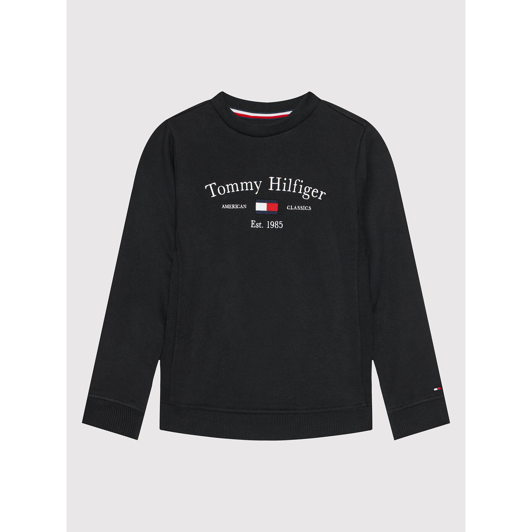 Tommy Hilfiger Bluză Artwork KB0KB06347 M Negru Regular Fit - Pled.ro