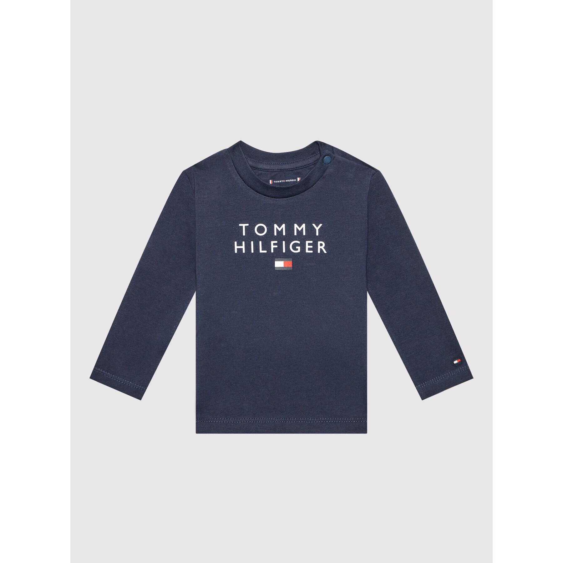 Tommy Hilfiger Bluză Baby Logo KN0KN01359 Bleumarin Regular Fit - Pled.ro