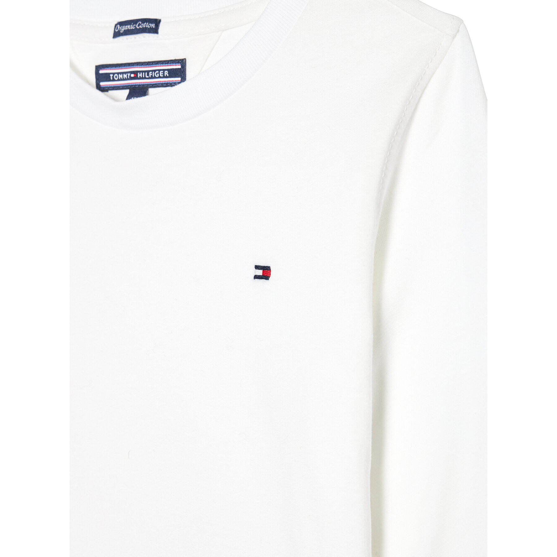 Tommy Hilfiger Bluză Boys Basic Cn Knit L KB0KB04141 Alb Regular Fit - Pled.ro