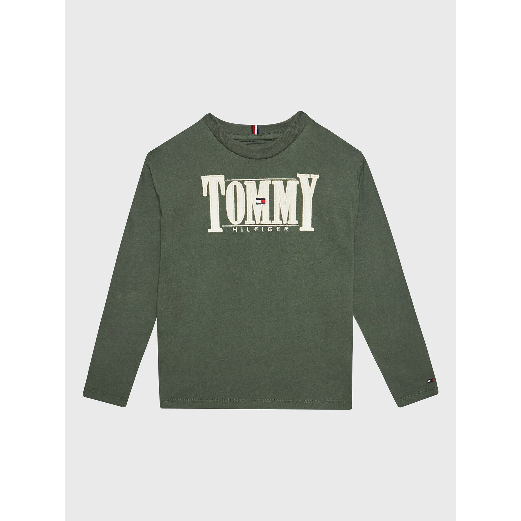 Tommy Hilfiger Bluză Cord Applique KB0KB07791 D Verde Regular Fit - Pled.ro