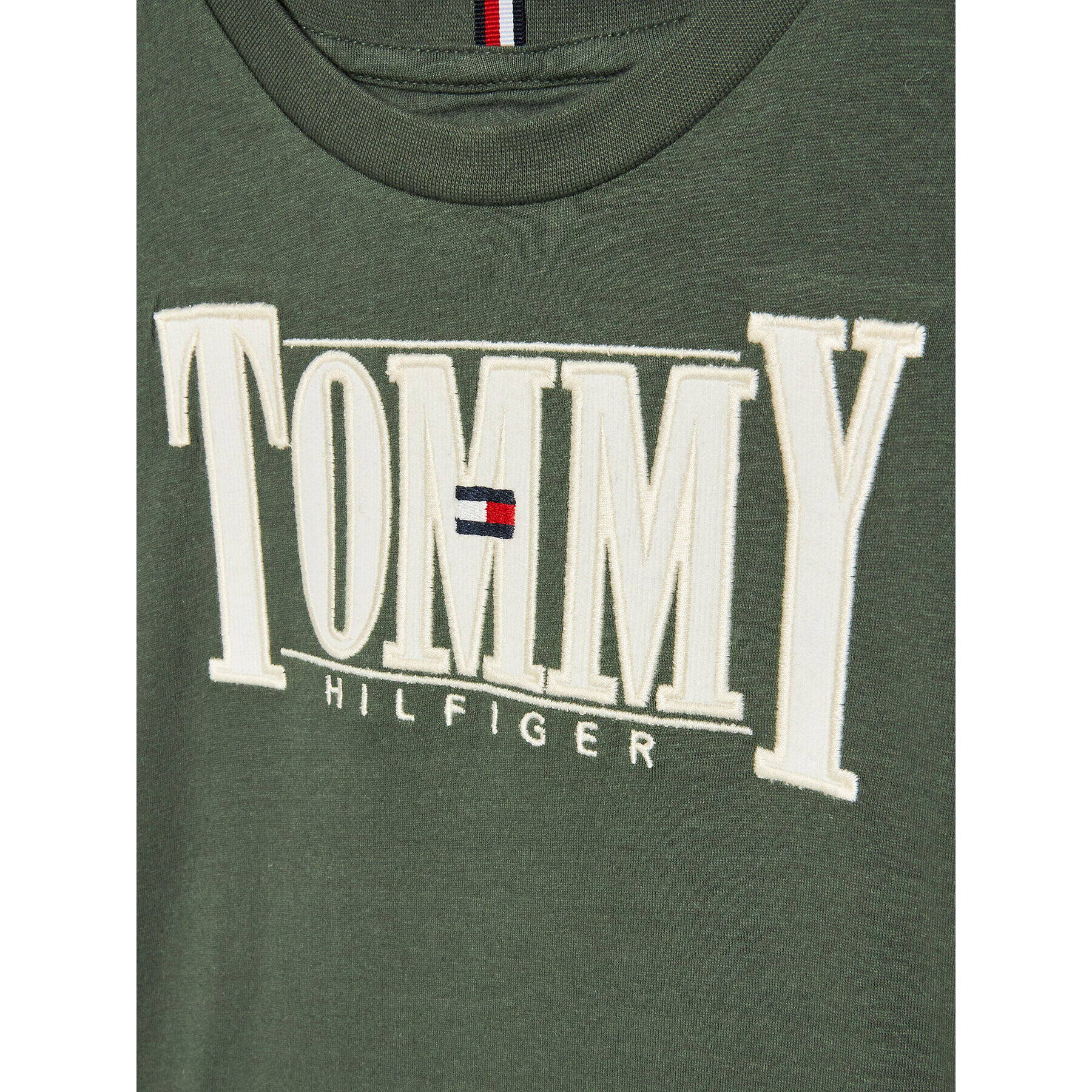 Tommy Hilfiger Bluză Cord Applique KB0KB07791 D Verde Regular Fit - Pled.ro