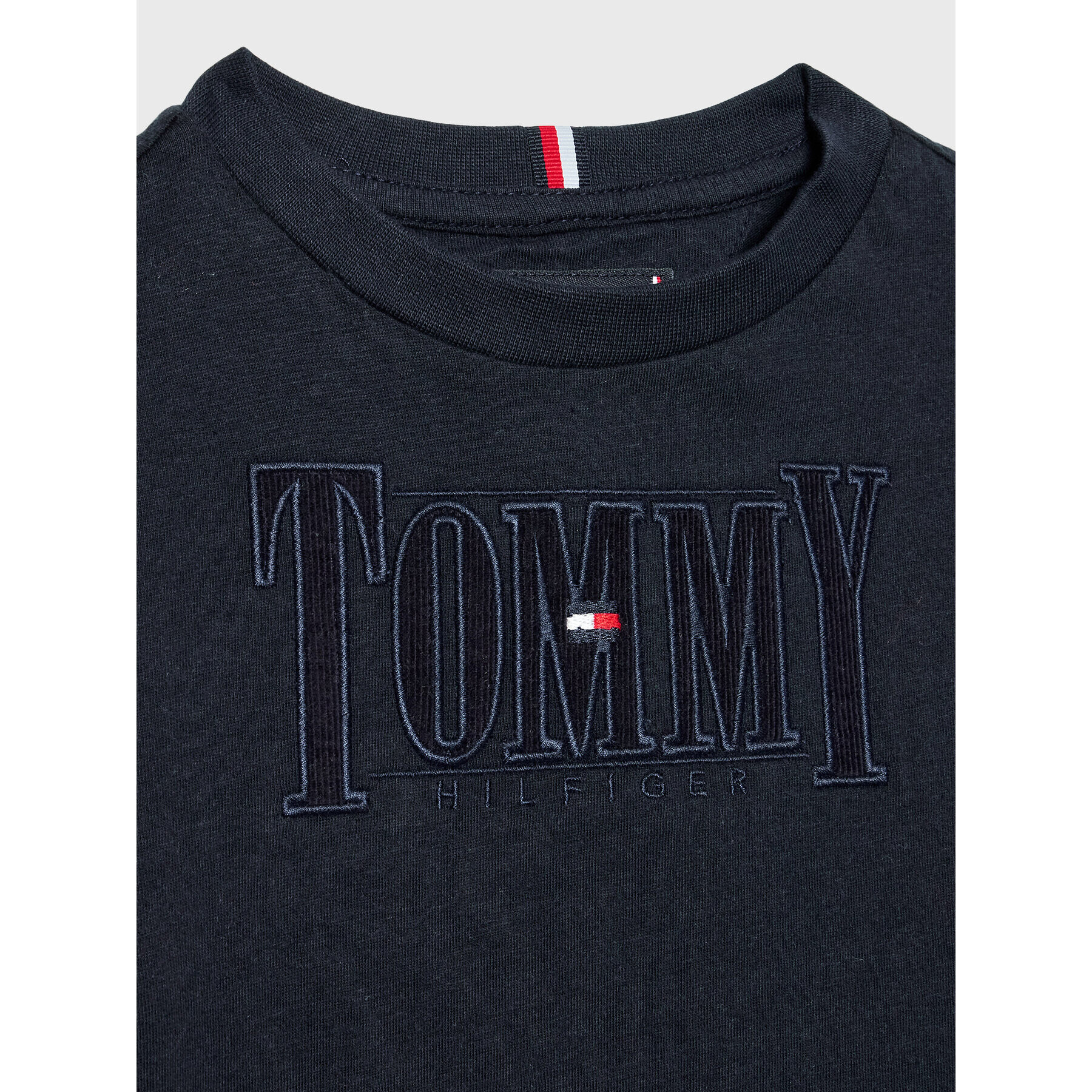 Tommy Hilfiger Bluză Cord Applique KB0KB07791 M Bleumarin Regular Fit - Pled.ro