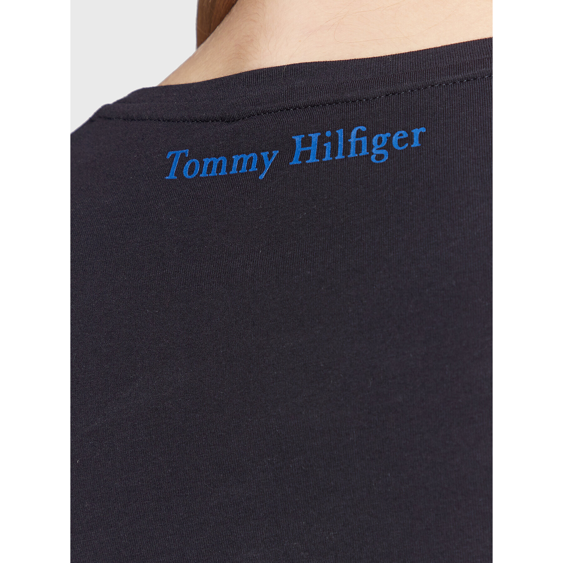 Tommy Hilfiger Bluză Crest WW0WW37205 Bleumarin Slim Fit - Pled.ro