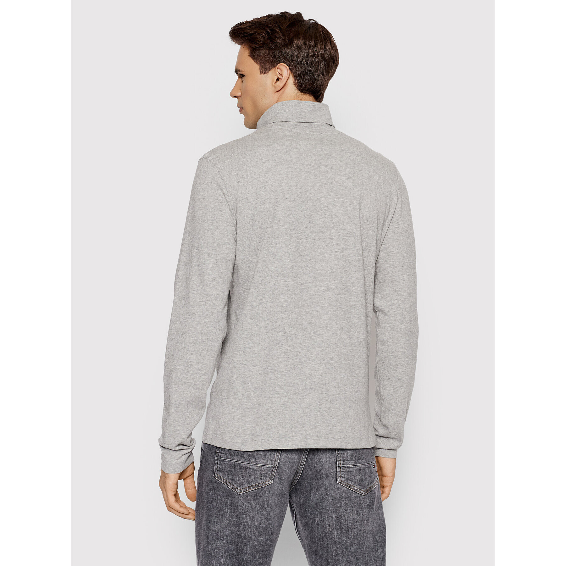 Tommy Hilfiger Bluză cu gât Roll Neck MW0MW21009 Gri Regular Fit - Pled.ro