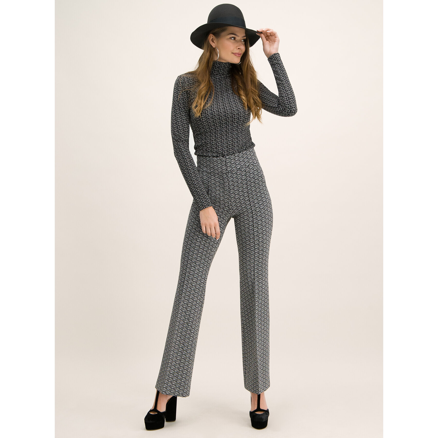 Tommy Hilfiger Bluză cu gât ZENDAYA WW0WW26346 Negru Slim Fit - Pled.ro