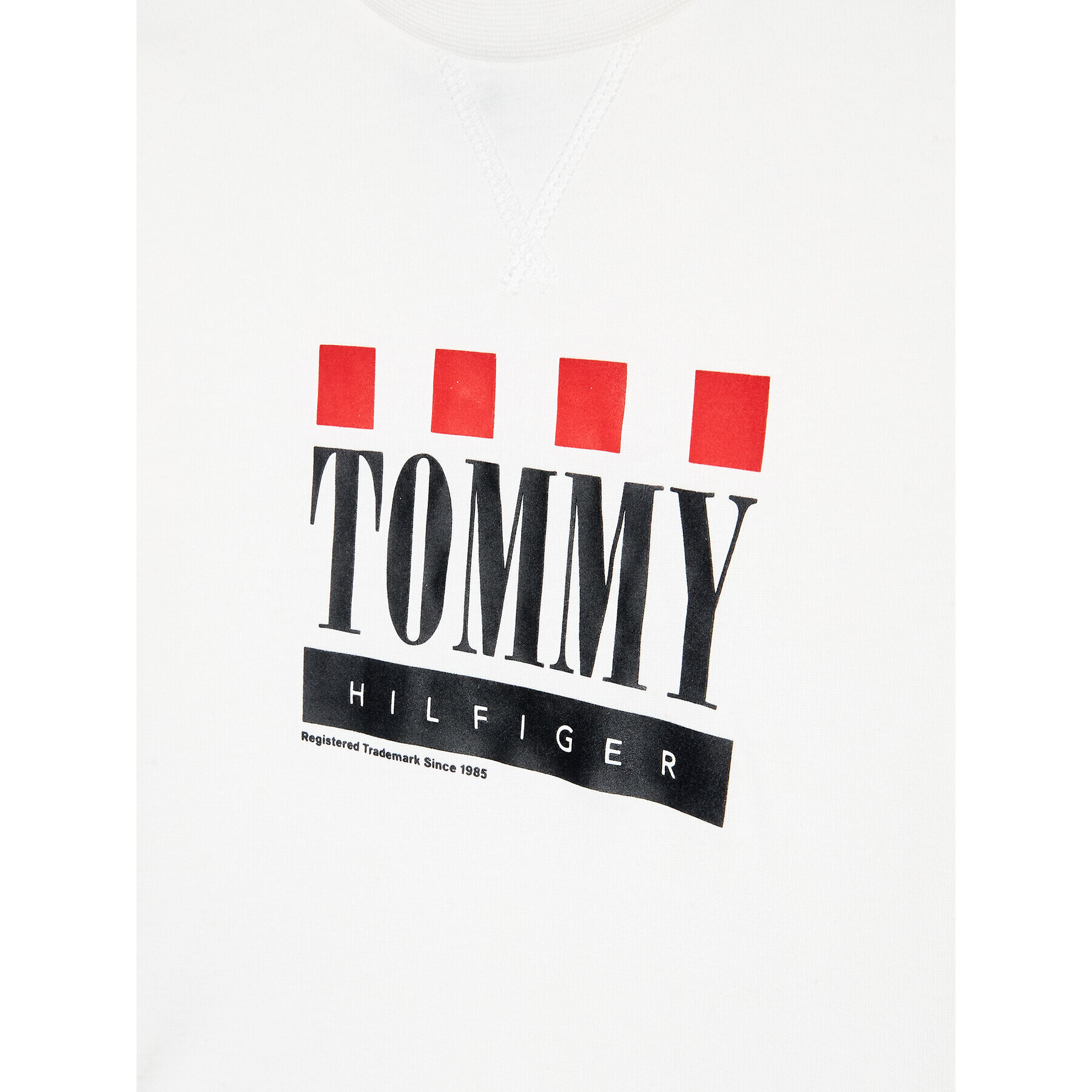 Tommy Hilfiger Bluză Double Layer KB0KB07793 D Alb Regular Fit - Pled.ro