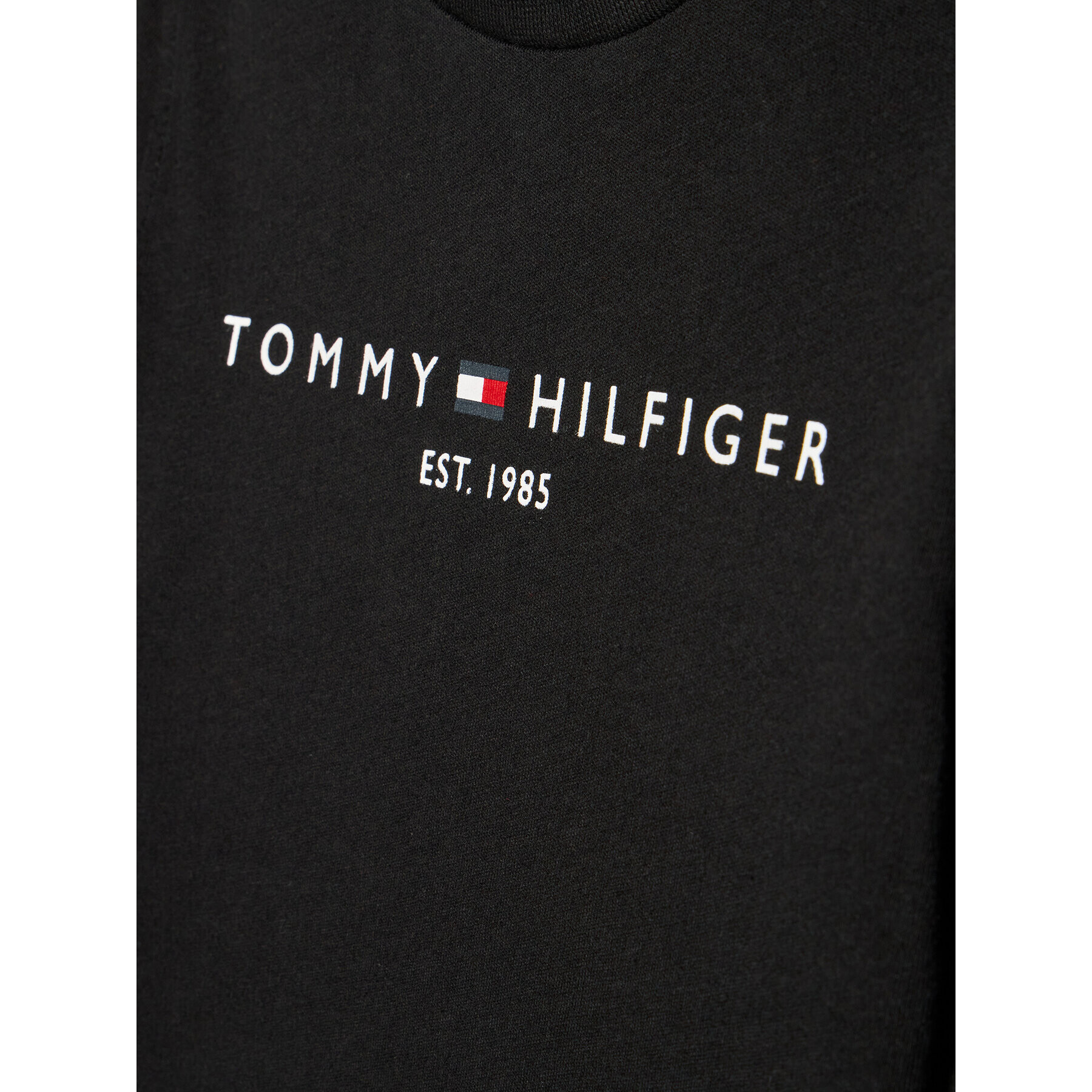 Tommy Hilfiger Bluză Essential KS0KS00202 D Negru Regular Fit - Pled.ro