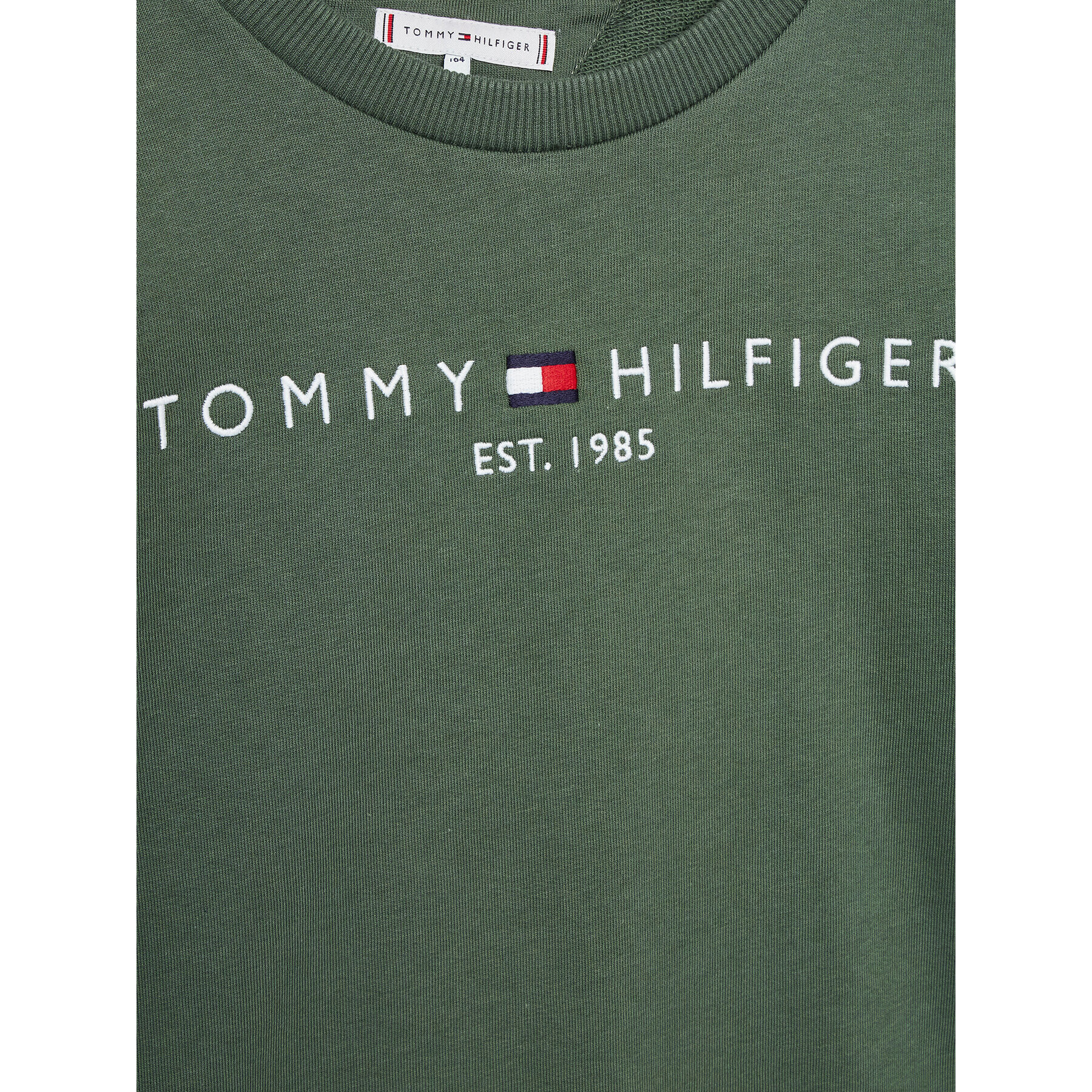 Tommy Hilfiger Bluză Essential KS0KS00204 D Verde Regular Fit - Pled.ro