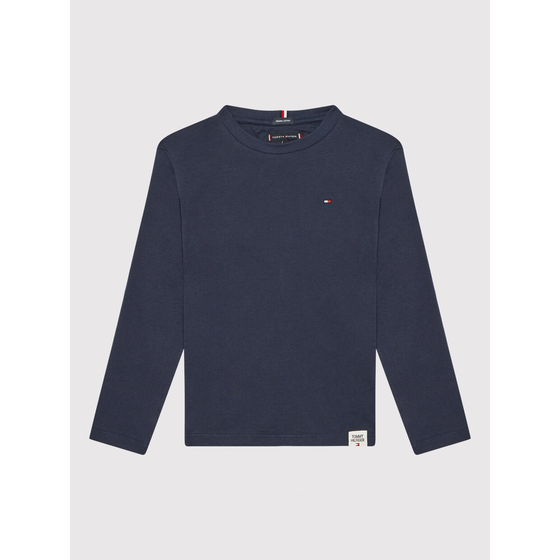 Tommy Hilfiger Bluză Essential Solid Rib KB0KB06880 D Bleumarin Regular Fit - Pled.ro