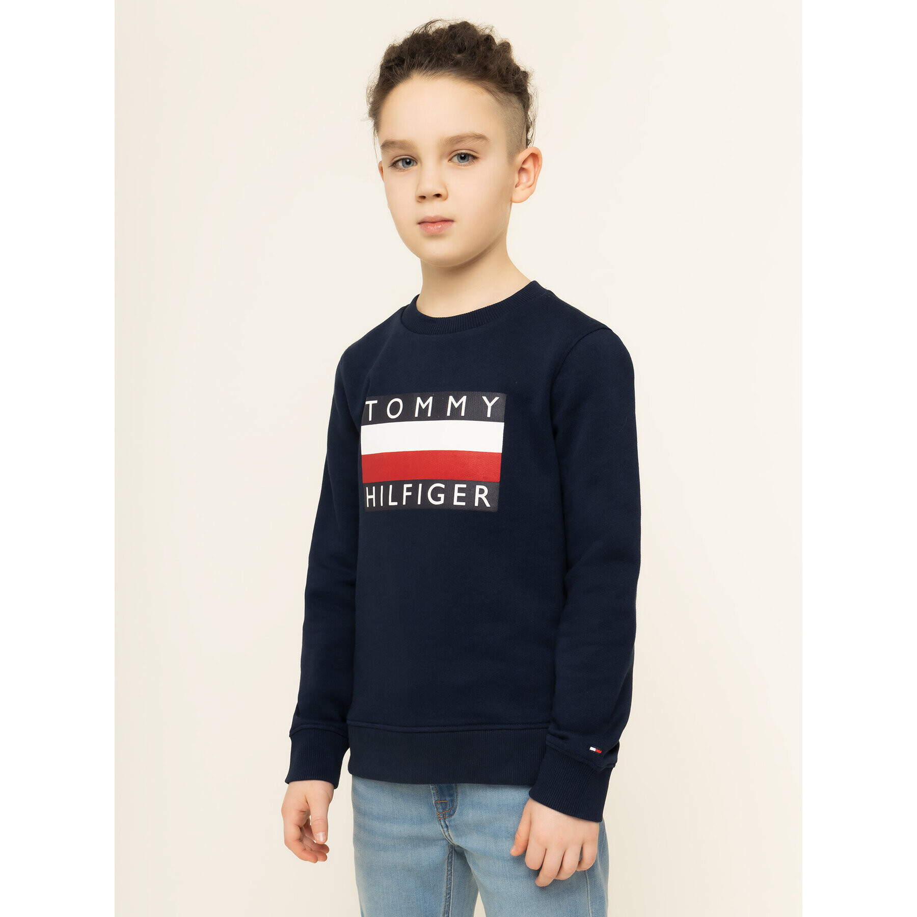 Tommy Hilfiger Bluză Essential Sweat KB0KB05474 Bleumarin Regular Fit - Pled.ro