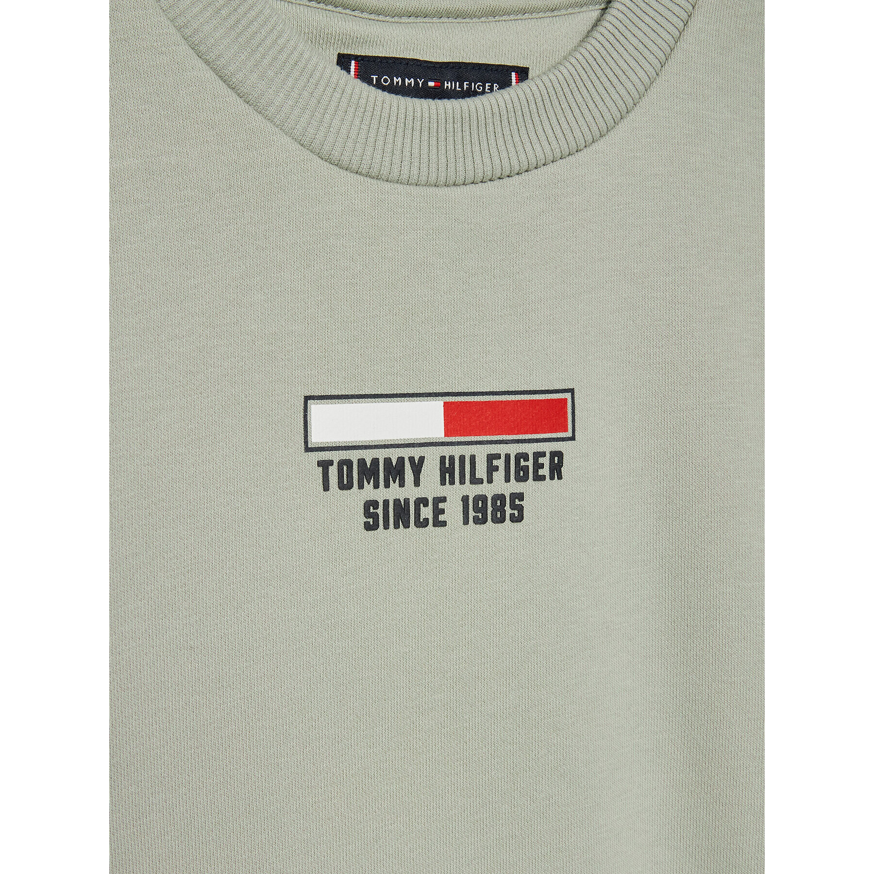 Tommy Hilfiger Bluză Flag Logo KB0KB07603 Gri Regular Fit - Pled.ro