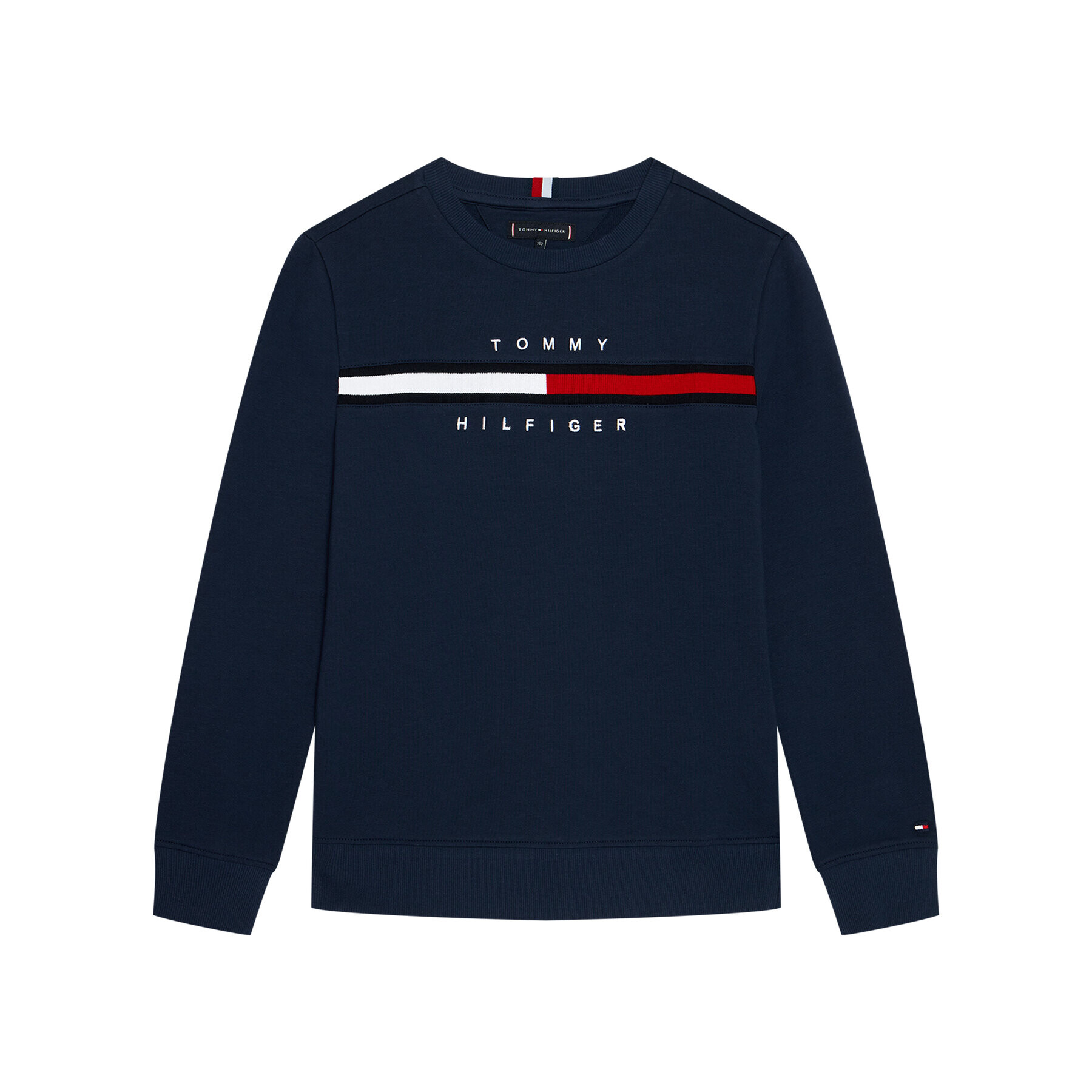 Tommy Hilfiger Bluză Flag Rib Insert KB0KB06568 D Bleumarin Regular Fit - Pled.ro