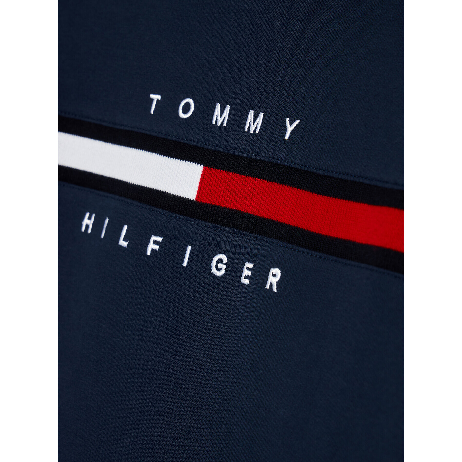 Tommy Hilfiger Bluză Flag Rib Insert KB0KB06568 D Bleumarin Regular Fit - Pled.ro